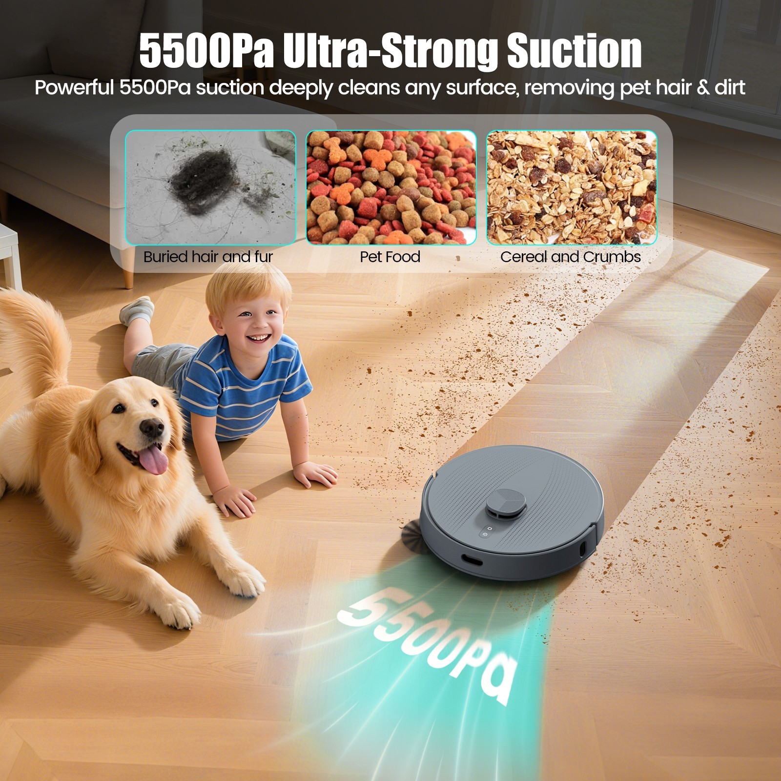 5500Pa AIRROBO T25+ Self-Emptying Robotic Robot Vacuum and Mop 240Min US