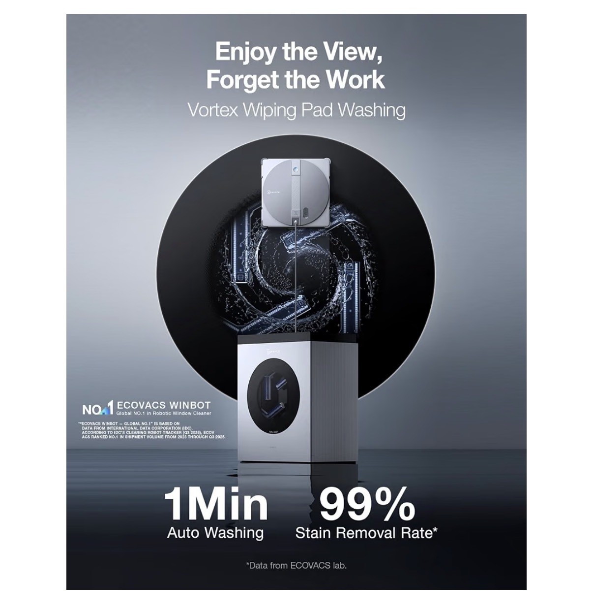 ECOVACS WINBOT W3 Omni Robot Window Cleaner , 12-Level Protection