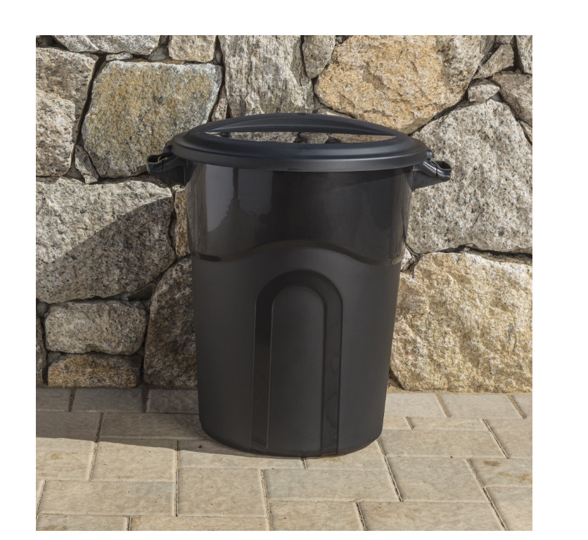 Hyper Tough 20 Gallon Garbage Can, Heavy Duty with Lid Black