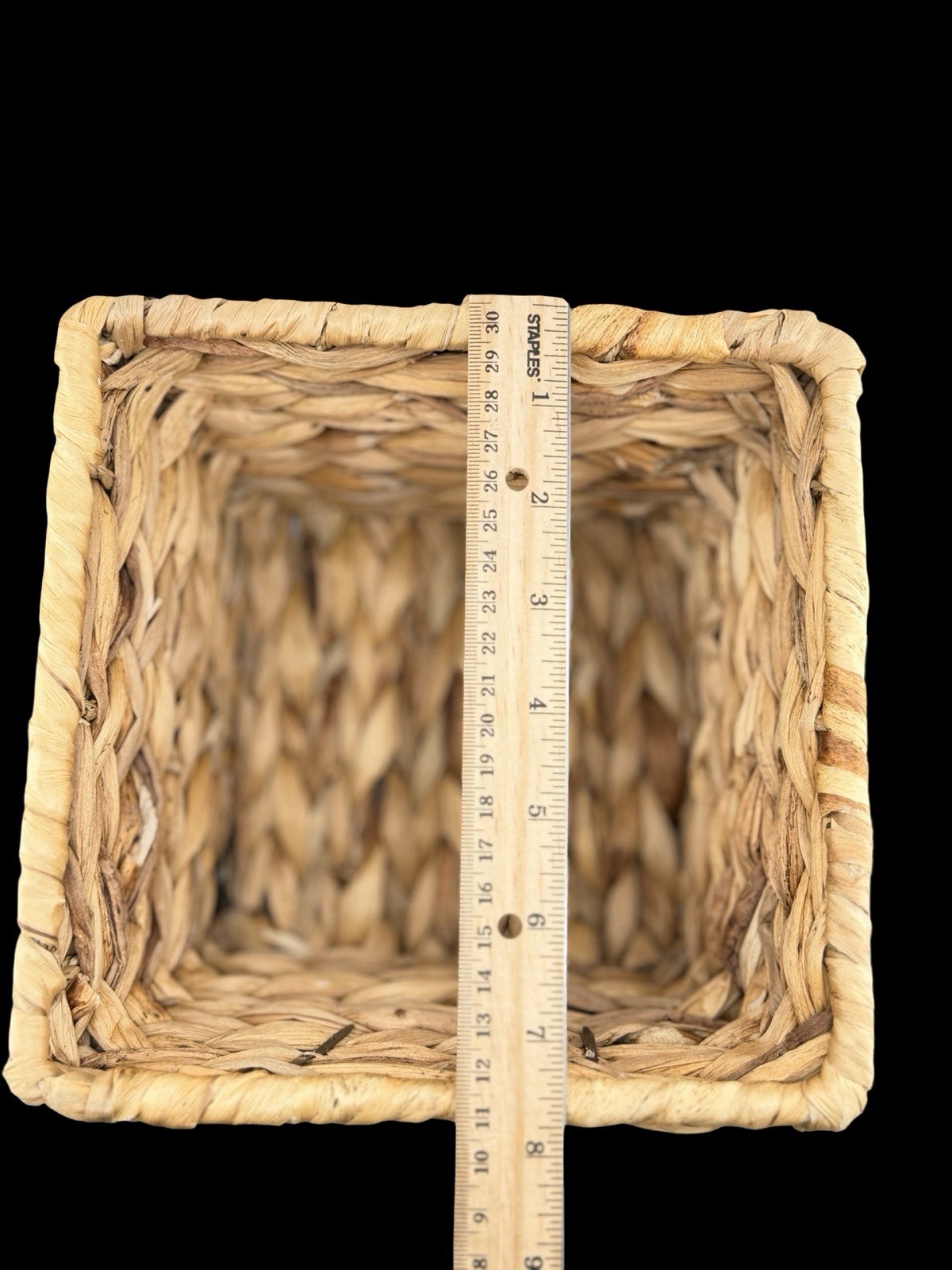 Yankee Candle Woven Storage Basket Natural Fiber Organizer Small Square Rustic