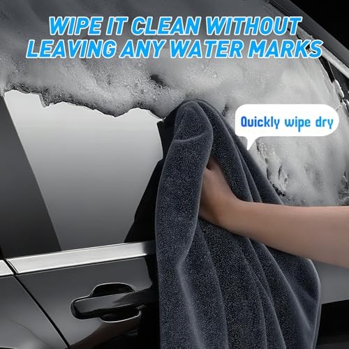 2-Pack 1200 GSM Microfiber Car Drying Towels 24″ x 36″ Gray-Green
