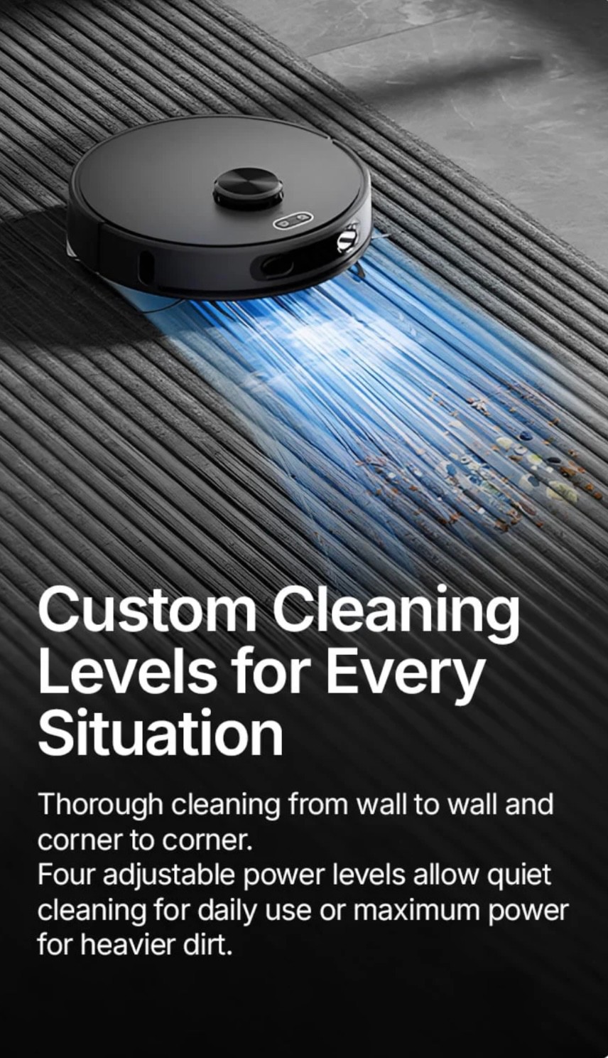 ORYZOM Robot Vacuum V8 Pro Fully Automatic Cleaning with Mopping Function