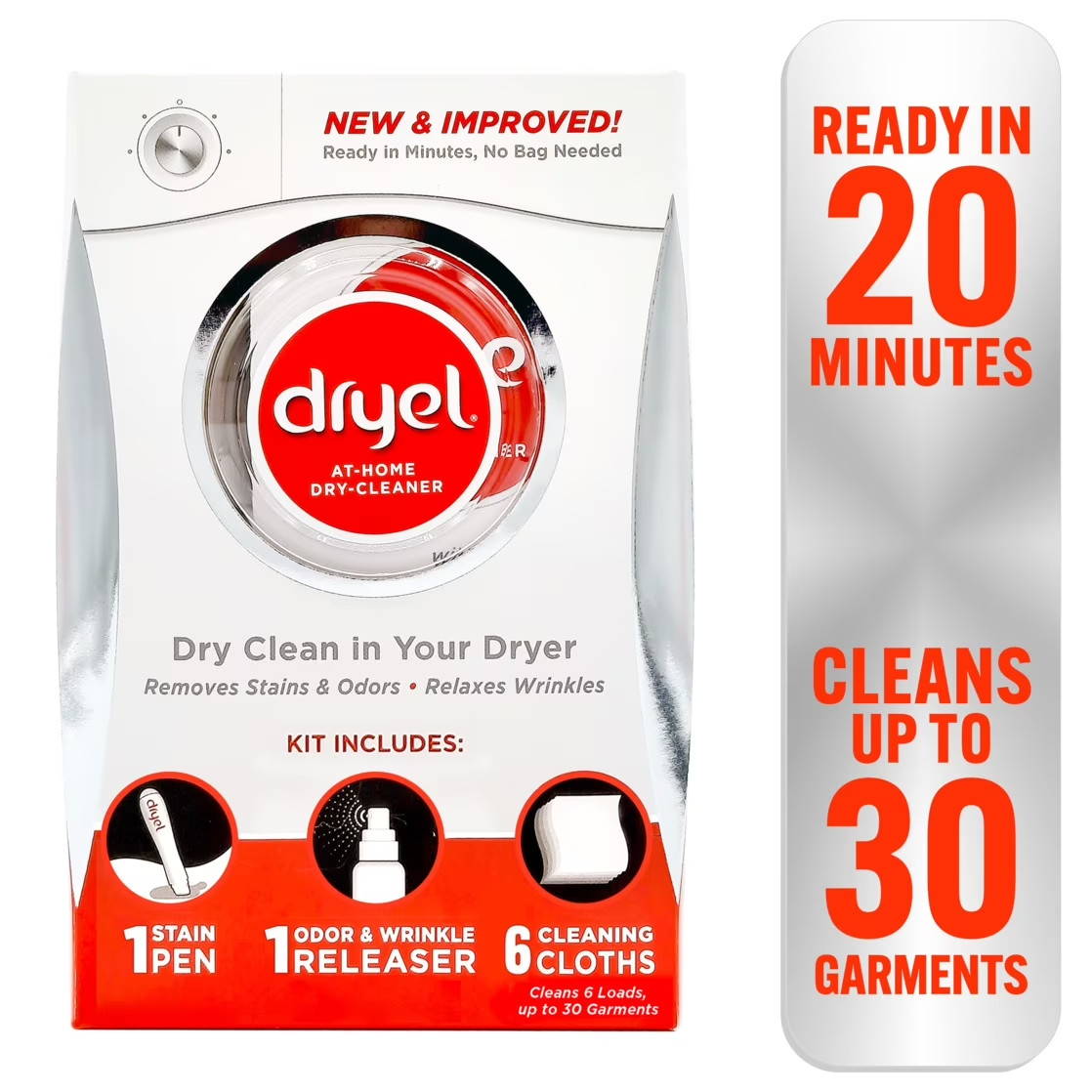 Dryel At-Home Dry Cleaner Starter Kit 5 Cloths Bag Fresh Scent Dry Cleaning New