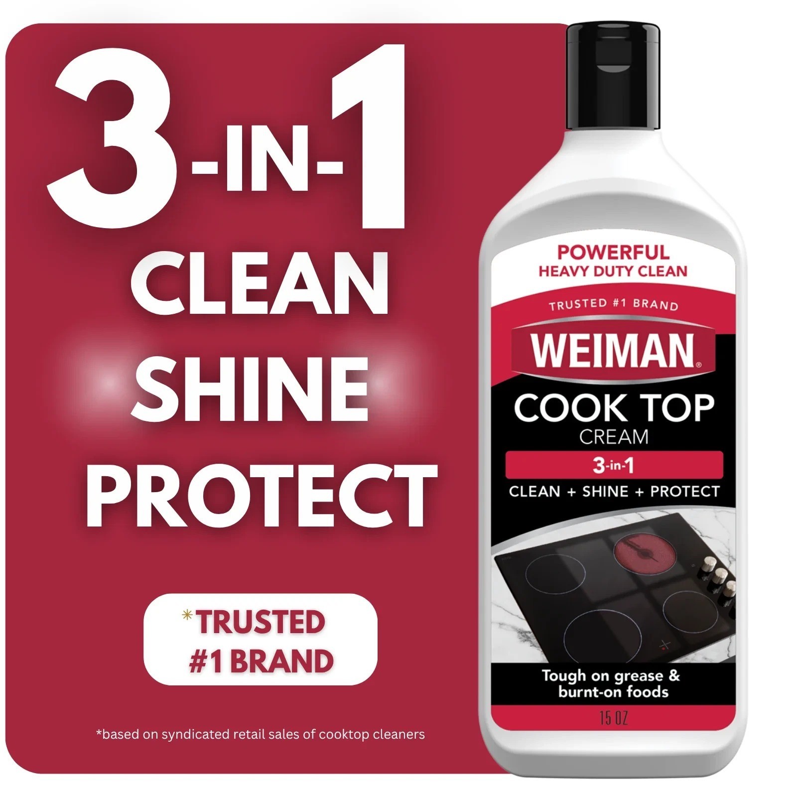 Weiman Glass Cook Top Cleaner, 15 Oz