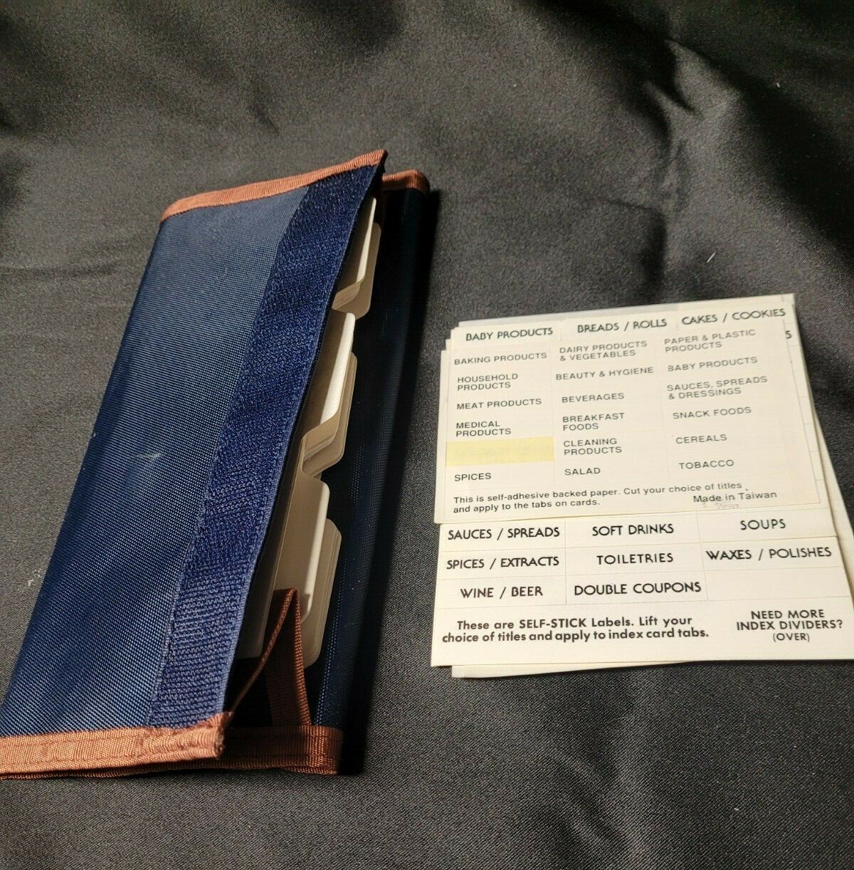 Dark Blue Designer Trim Hannah Hansen Coupon Organizer