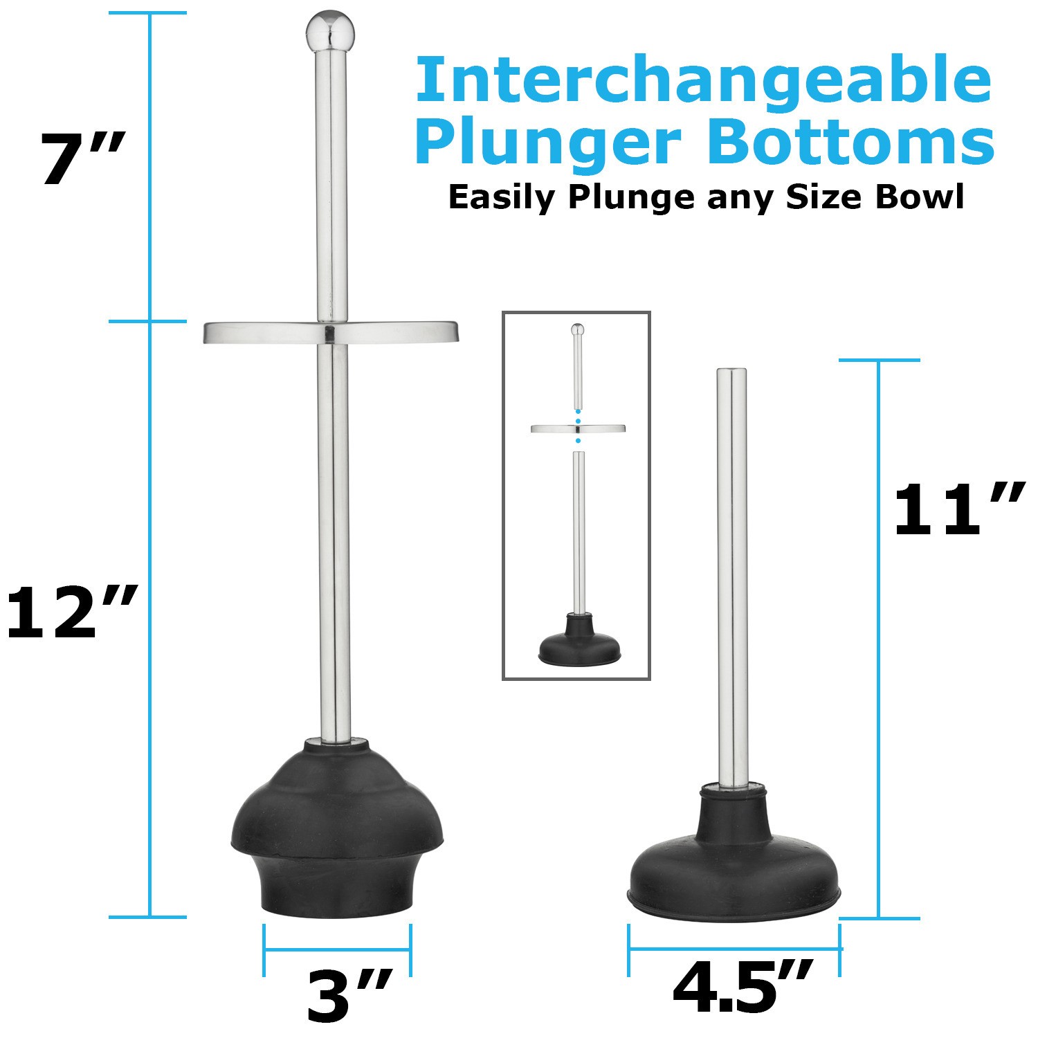 Blue Donuts BD-TBPCH-Toilet Brush and Plunger Set Toilet Plunger Toilet Brush Co