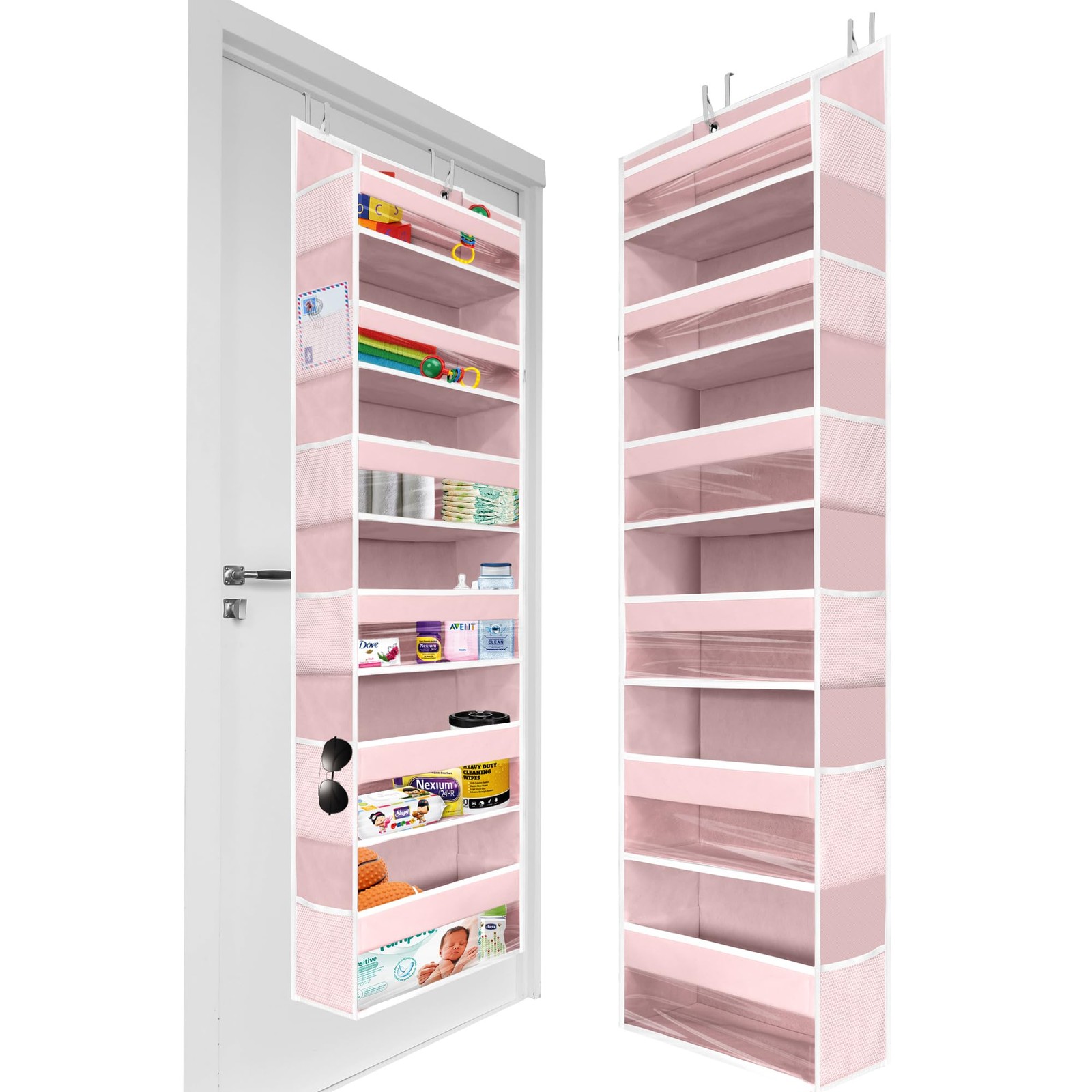 HOMELUX THEORY 1 PC Heavy Duty Over the Door Organizer 55x14x6.7, 6 Large Fr…
