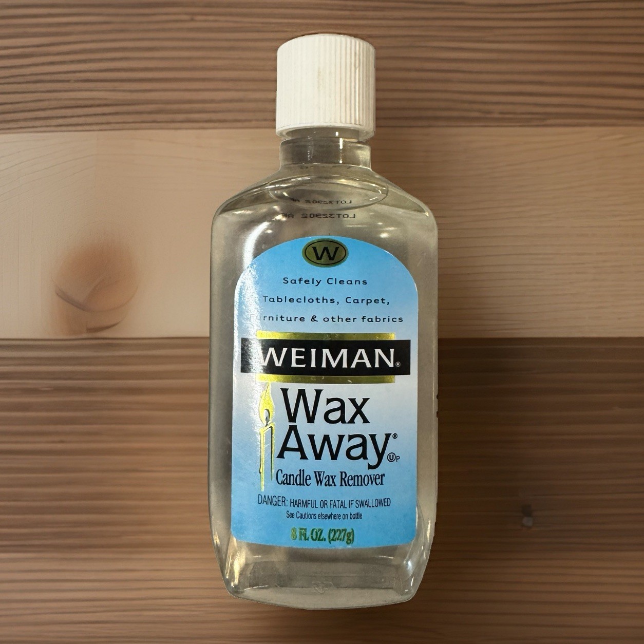 Weiman Wax Away Candle Wax Remover Fabrics Furniture Carpet 8 oz. NEW SEALED