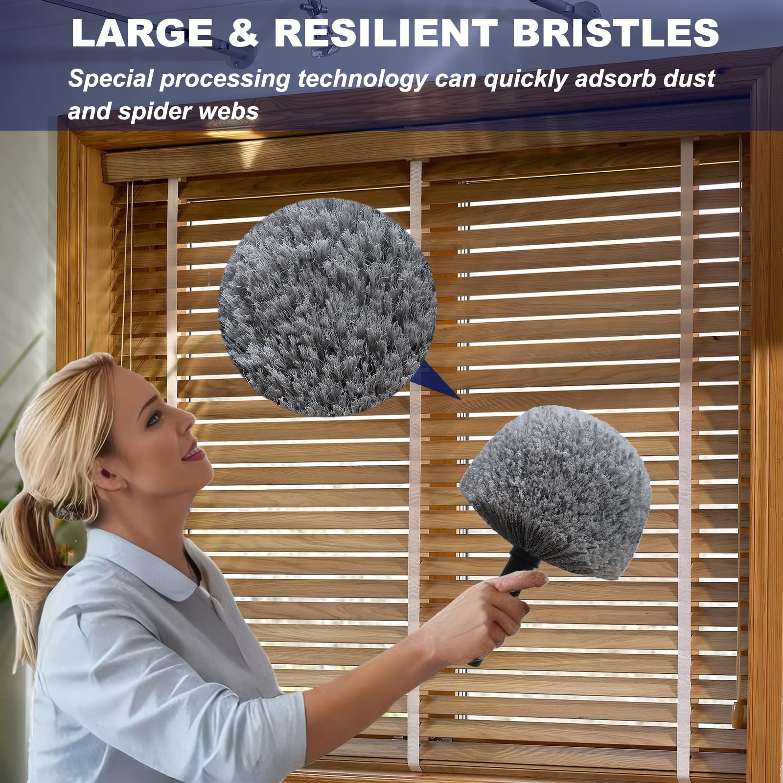 2 Pack Robust Cobweb Duster Head Brush – Superior Twist-On Web Cleaning Tool …