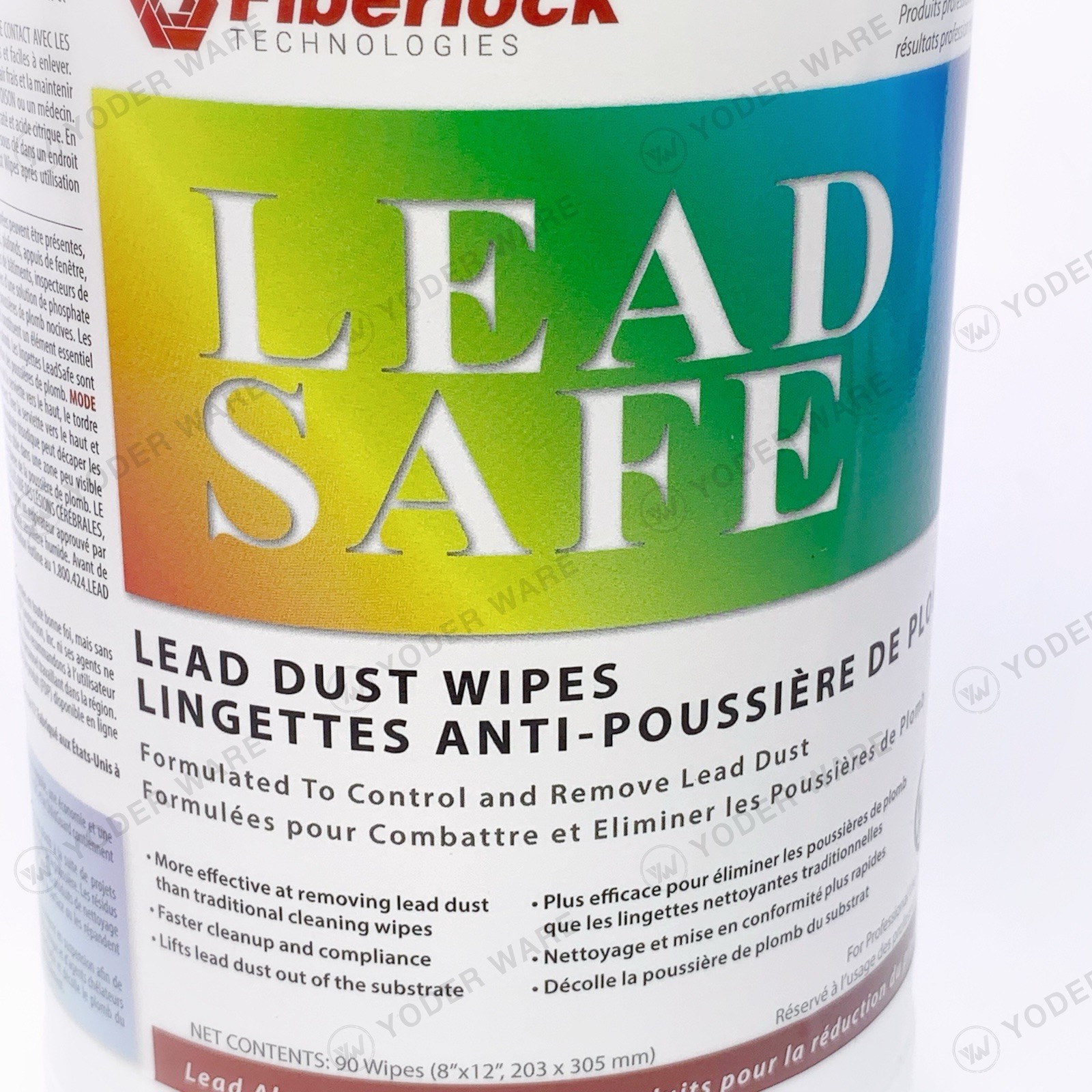 Fiberlock Lead Safe Dust Wipes 90 Count 5498-90C Controls & Removes Lead Dust