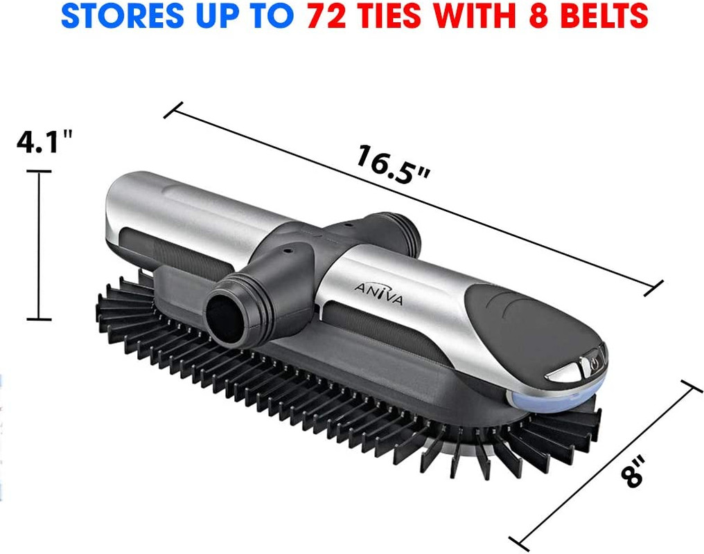 Motorized Tie Rack Closet Organizer with LED Lights Includes J Hooks for Wired S