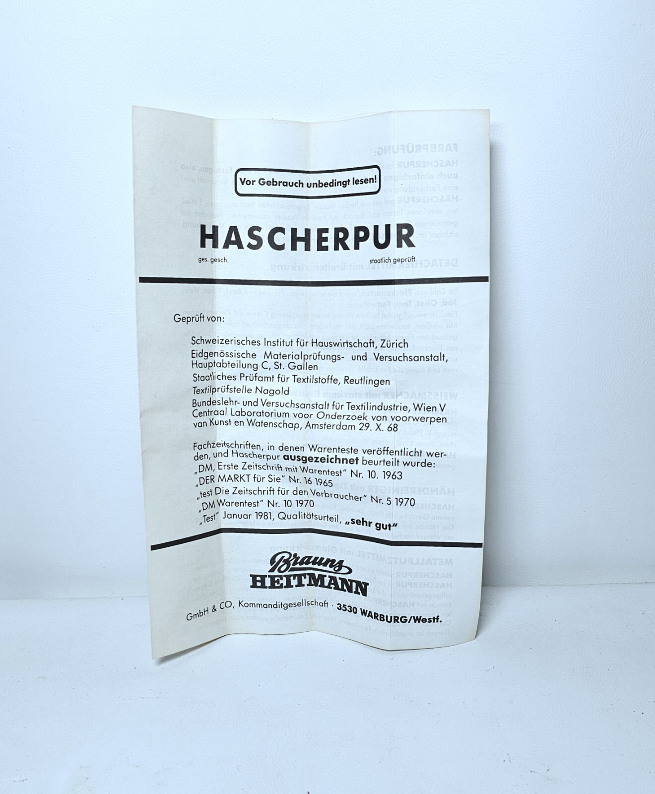 Hascherpur Universal Stain Remover Made In Germany – 100 ml Tube