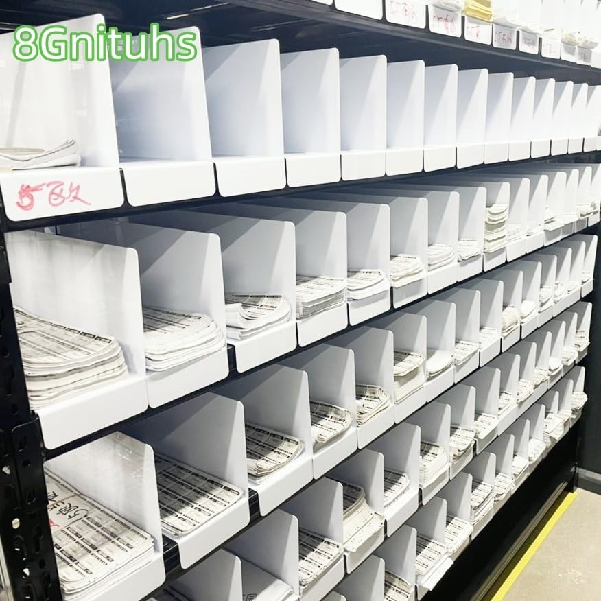 1.6MM 20 Pcs 39 * 15CM PVC Shelf Dividers for Closets Wood Shelf Separators C…