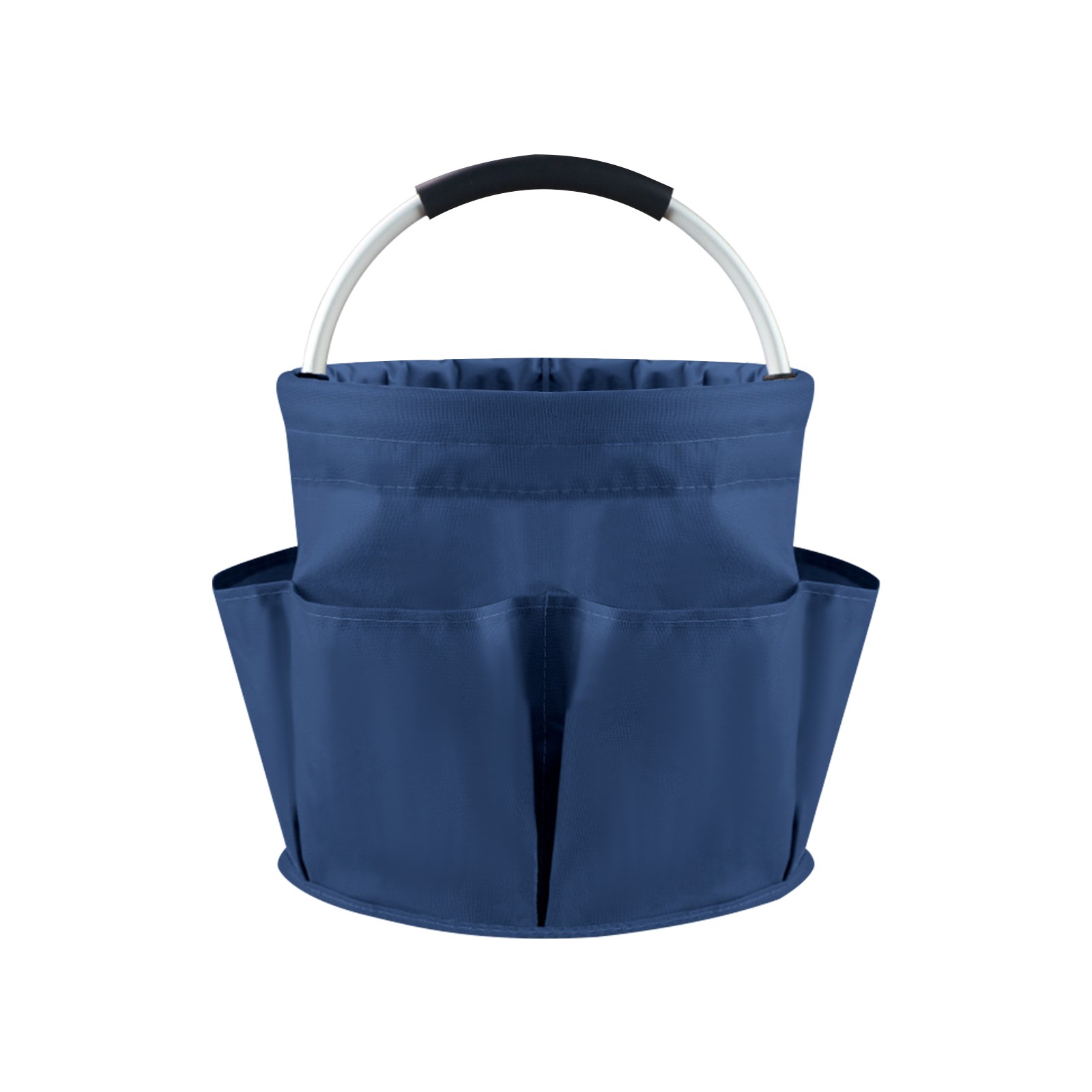 Foldable Storage Basket With Six Side Pockets And Large Central Compartment