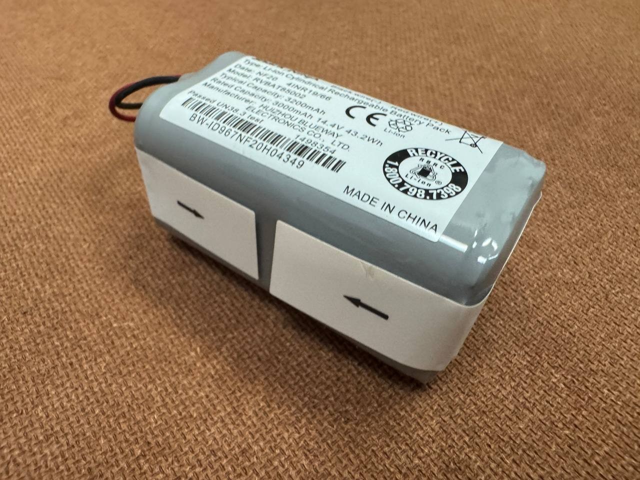 RVBAT85002 Original 3200mAh Battery For Shark Ion RV700 RV720 RV750 RV761 RV2820