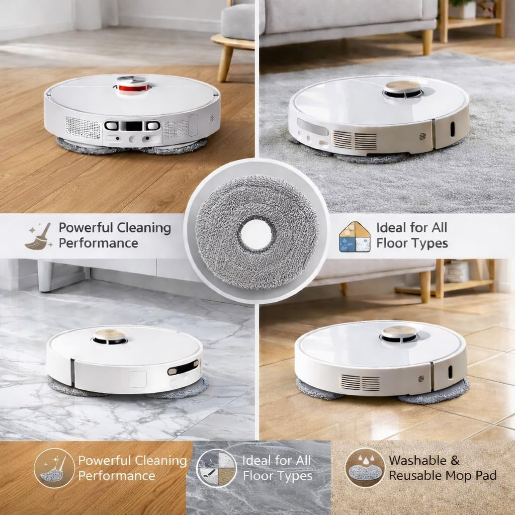 10-Pack Replacement Mop Pads for Roborock Qrevo Robot Vacuums