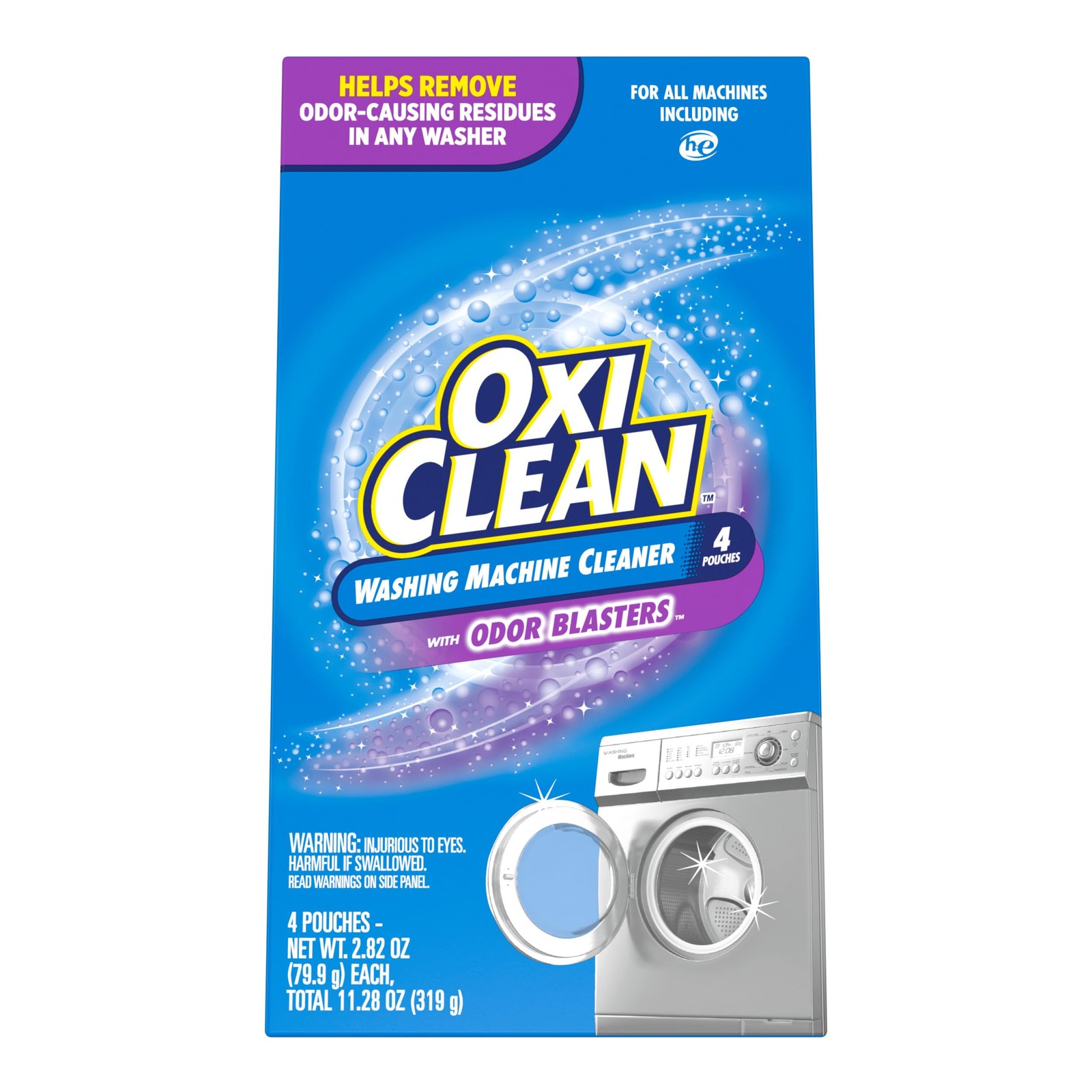 OxiClean Washing Machine Cleaner with Odor Blasters, 4 Count | Washing Machine O