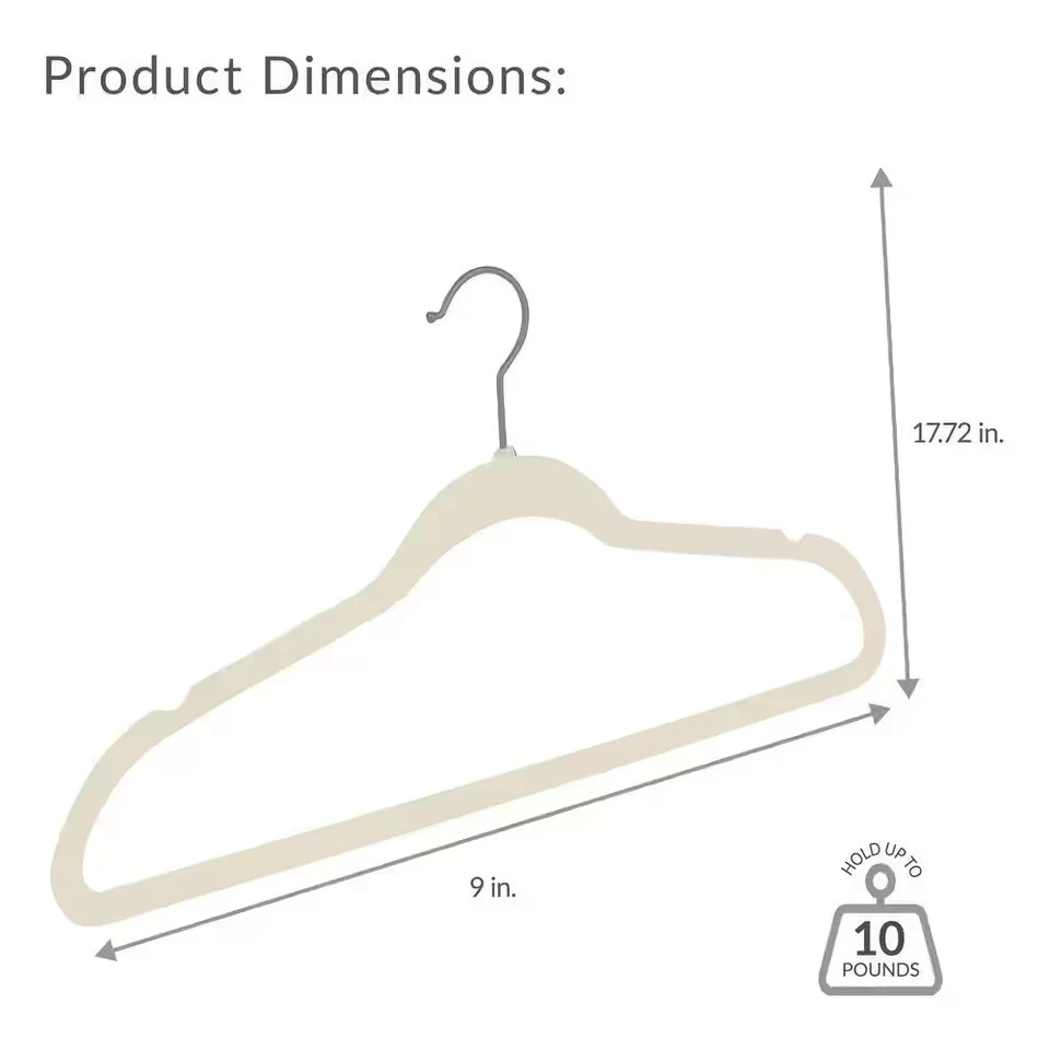 Ivory Velvet Hangers 25-Pack