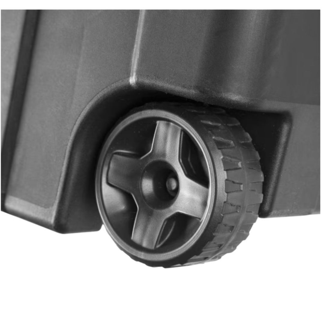 (2 Pack) Sterilite 40 Gallon Wheeled Storage Tote Black Latching Lid Pull Handle
