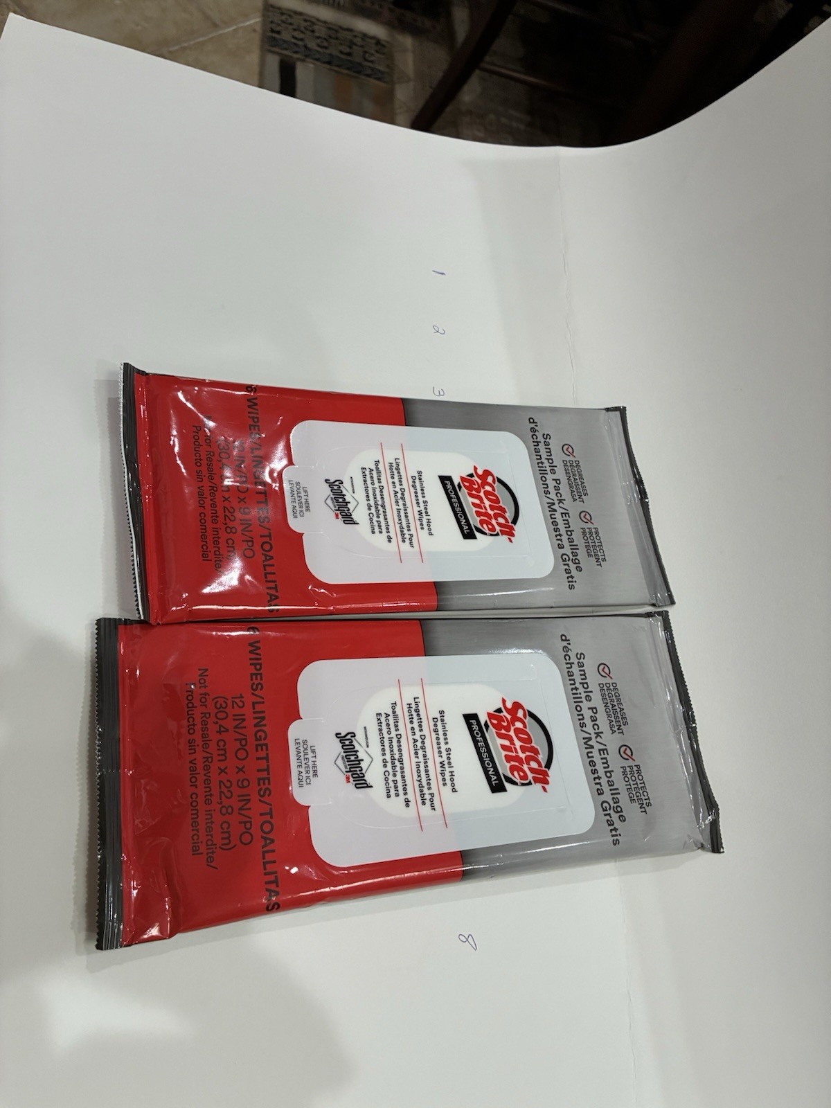 2 Yes Two Scotch Brite Professional Stainless Steel Hood Wipes Sealed Fastship