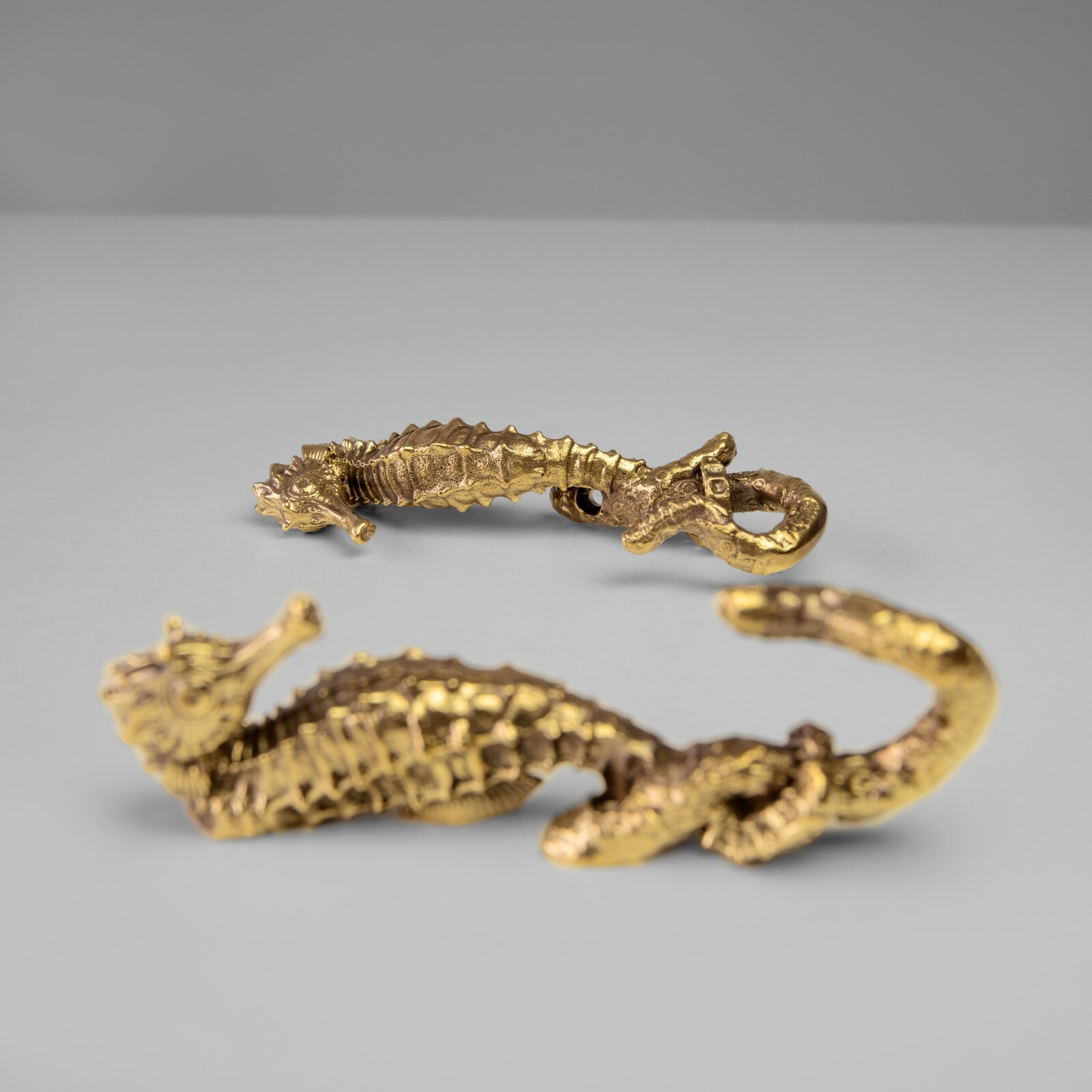 Brass seahorse hook. Strong and durable, perfect for bathroom towels
