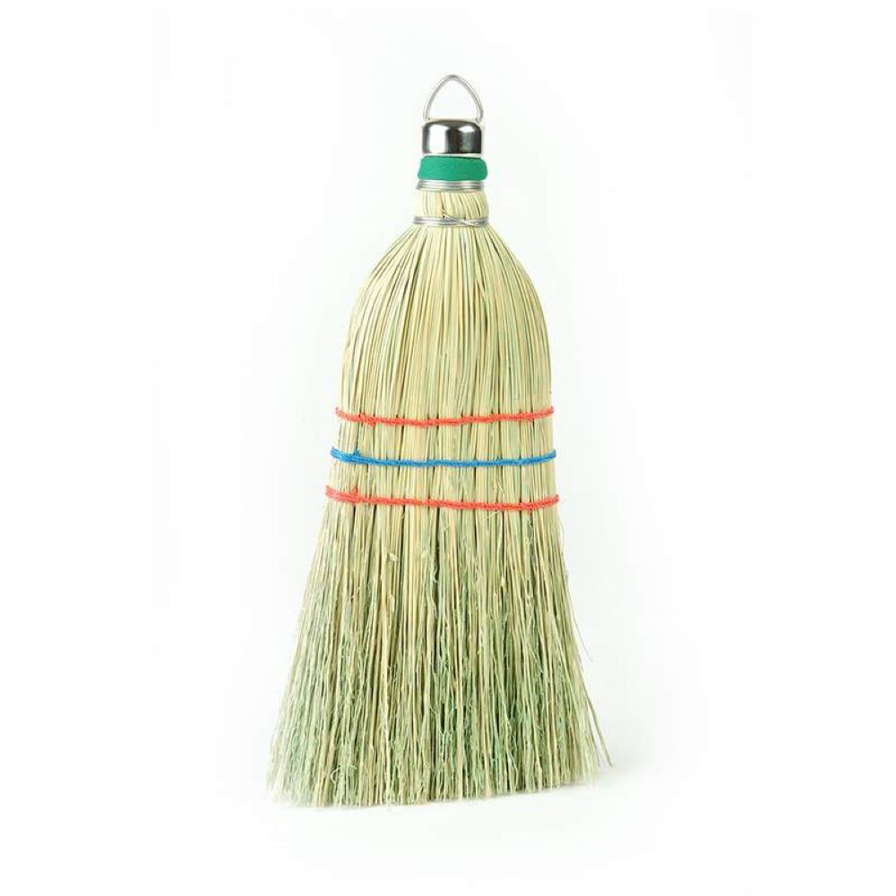 Lehman’s Amish-Made Whisk Broom, Authentic Corn Straw, Metal Hanging Hook, 11 in