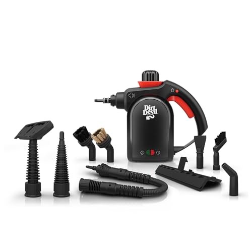 DIRT DEVIL 7-IN-1 HANDHELD STEAMER PRESSURIZED STEAM CLEANER XL WATER TANK