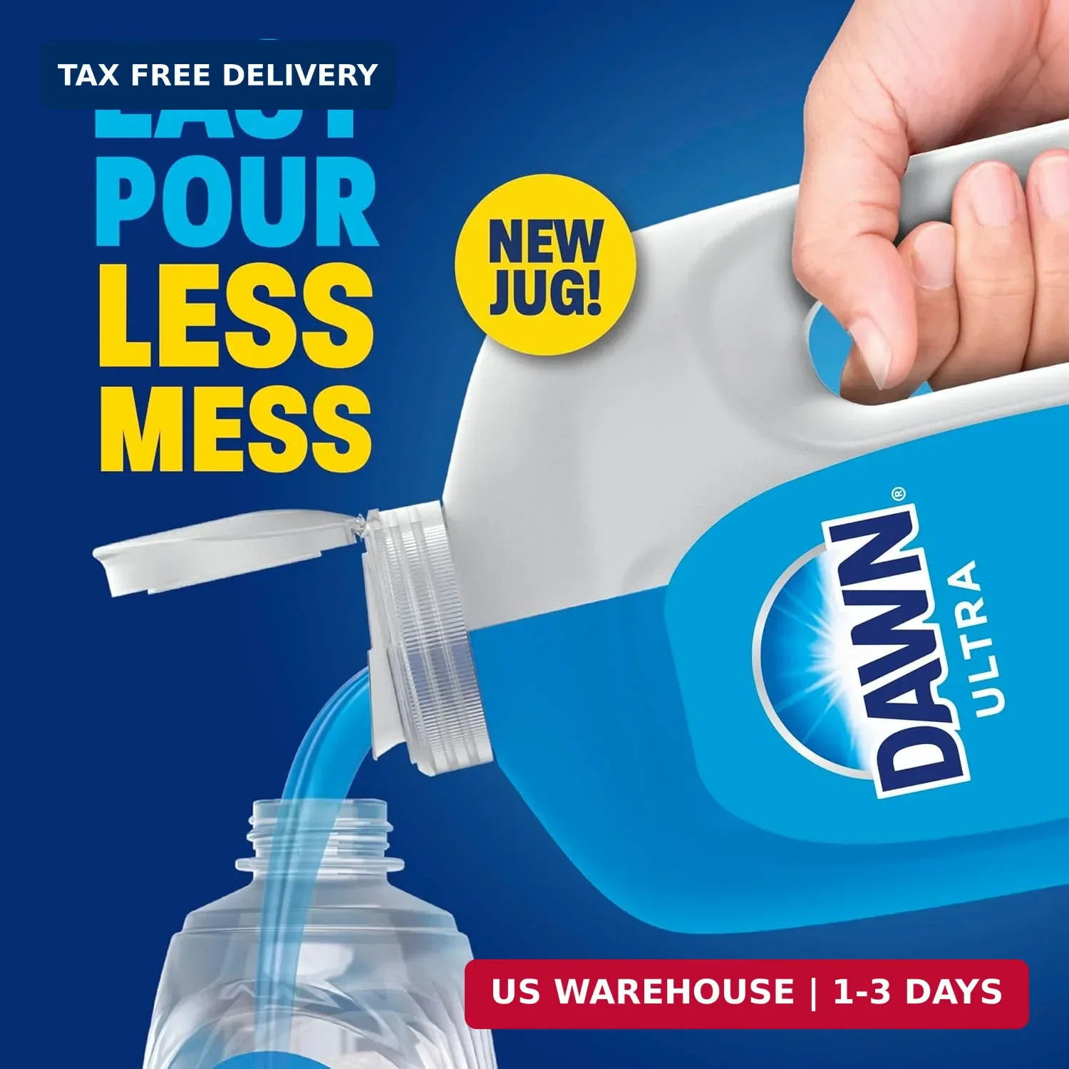 Dawn Ultra Dish Soap Refill Jug Large Size Original Blue Liquid Dishwashing Dete