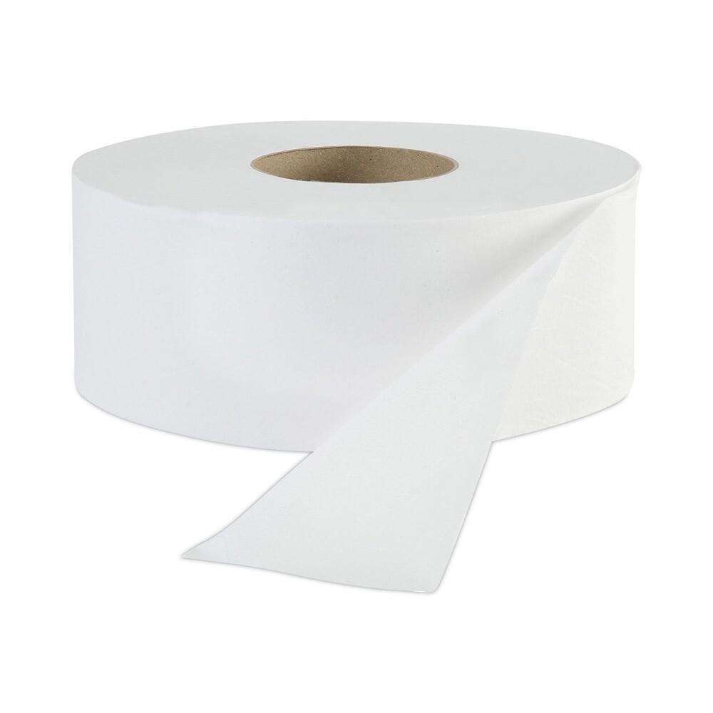 Boardwalk 6101 3-1/2″ x 2000′ JRT Jr. 1-Ply Bath Tissue – JBO, WT (12/CT) New