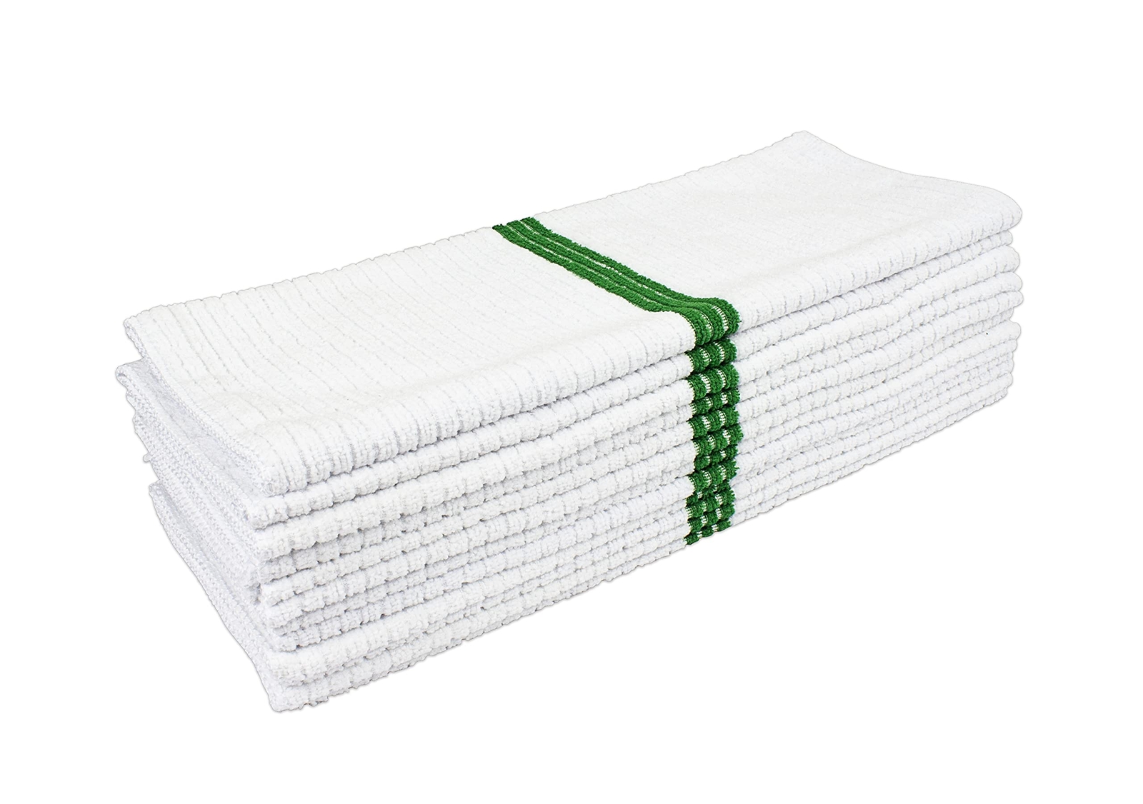 Ribbed Bar Mop Microfiber Towels With Stripes For Cleaning And Drying 14 By 18 I