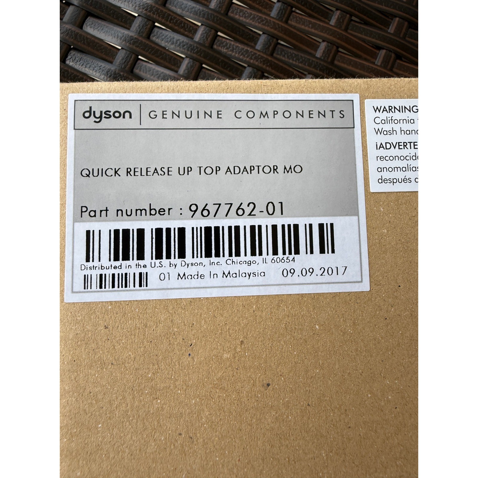 OEM Dyson Quick Release Up Top Adaptor MO Genuine Part 967762-01