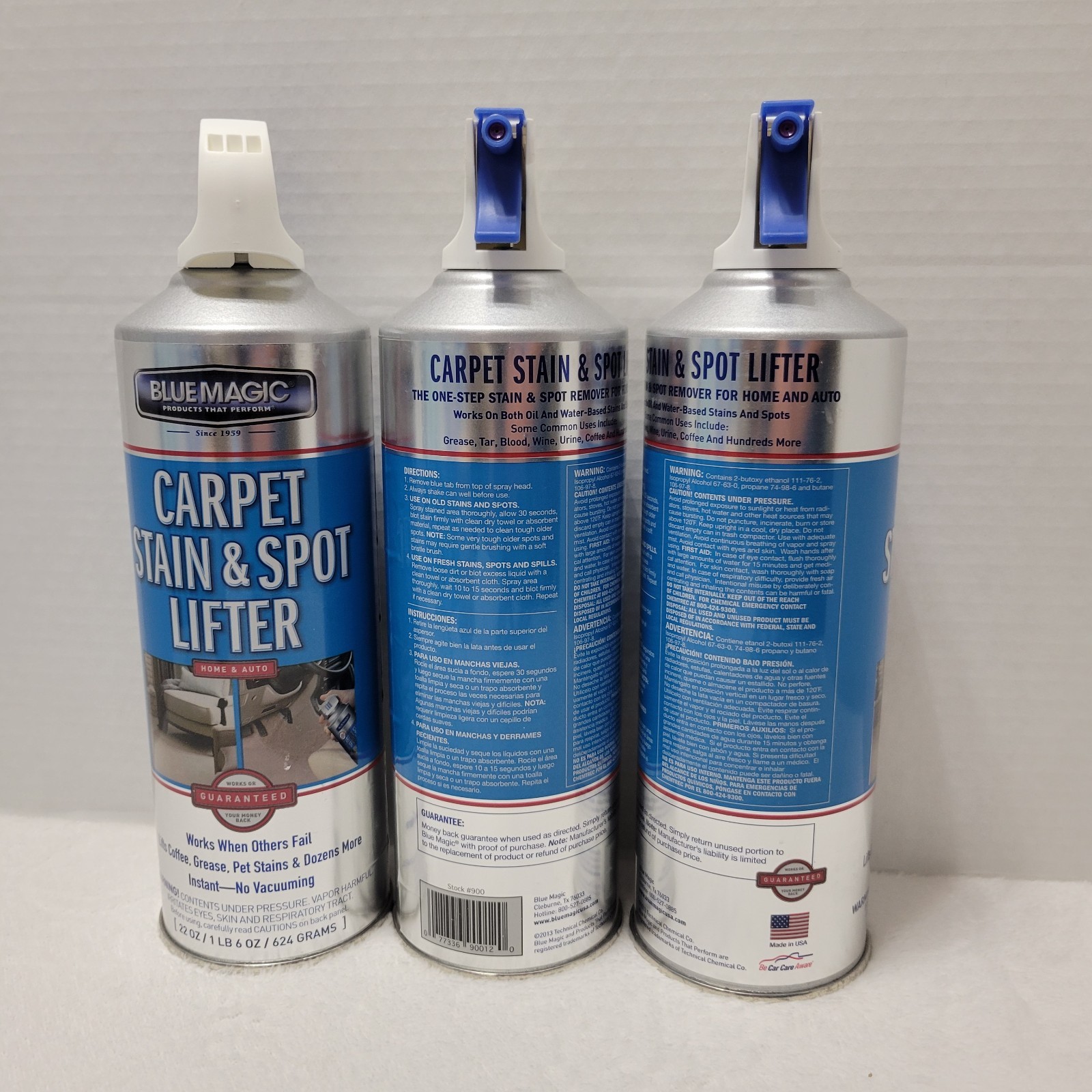 Blue Magic 22 oz Aerosol Carpet Stain & Spot Lifter Spray – Quantity 3