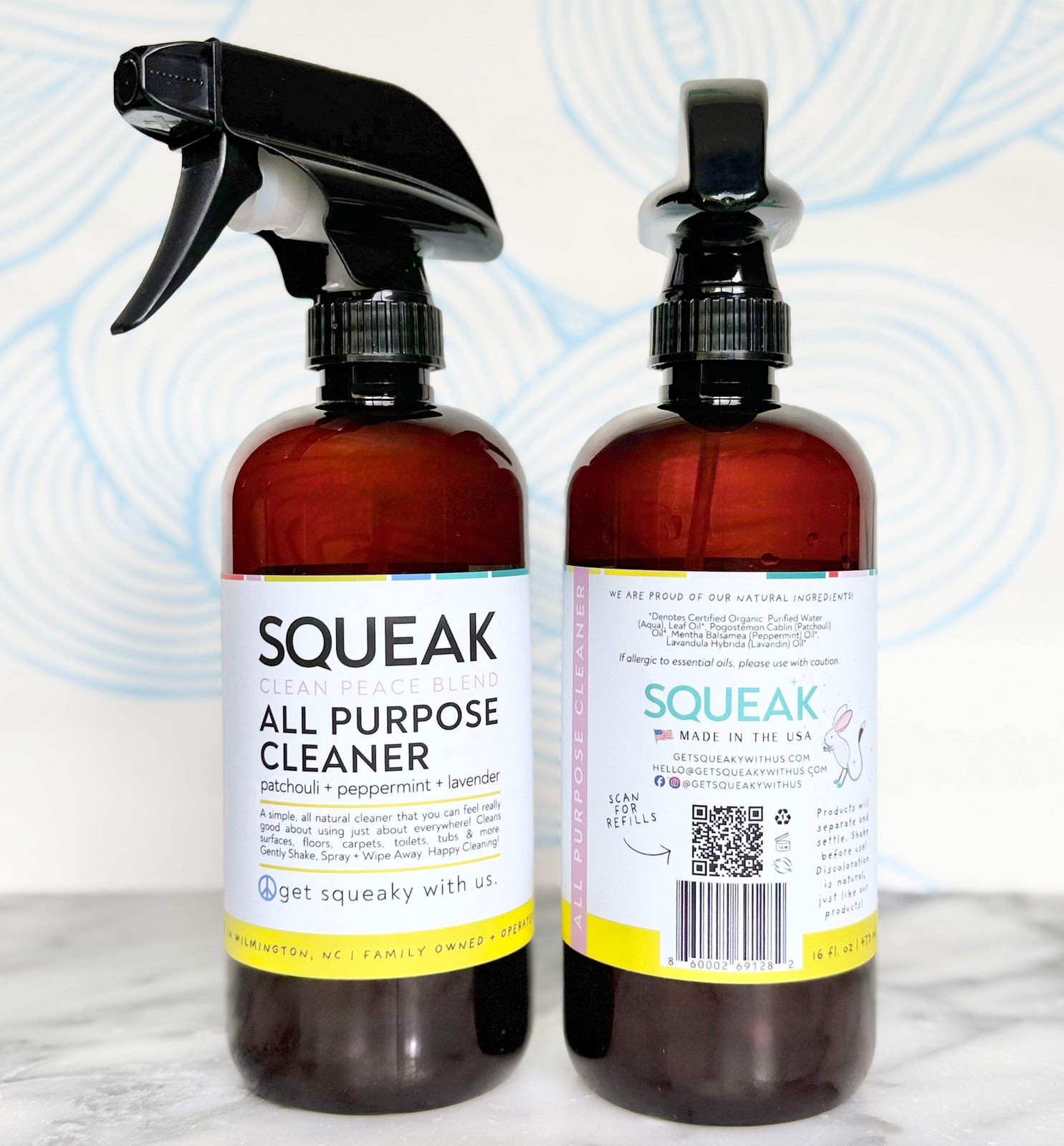 ALL PURPOSE Clean Peace Blend | patchouli + peppermint + lavender | Set of TWO