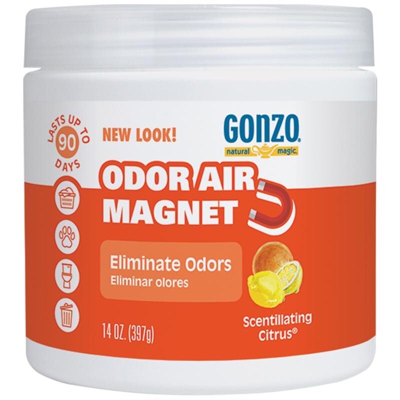 Gonzo NATURAL MAGIC Odor Absorbing Gel 14 oz Room Freshener Citrus 90 Days 4119E
