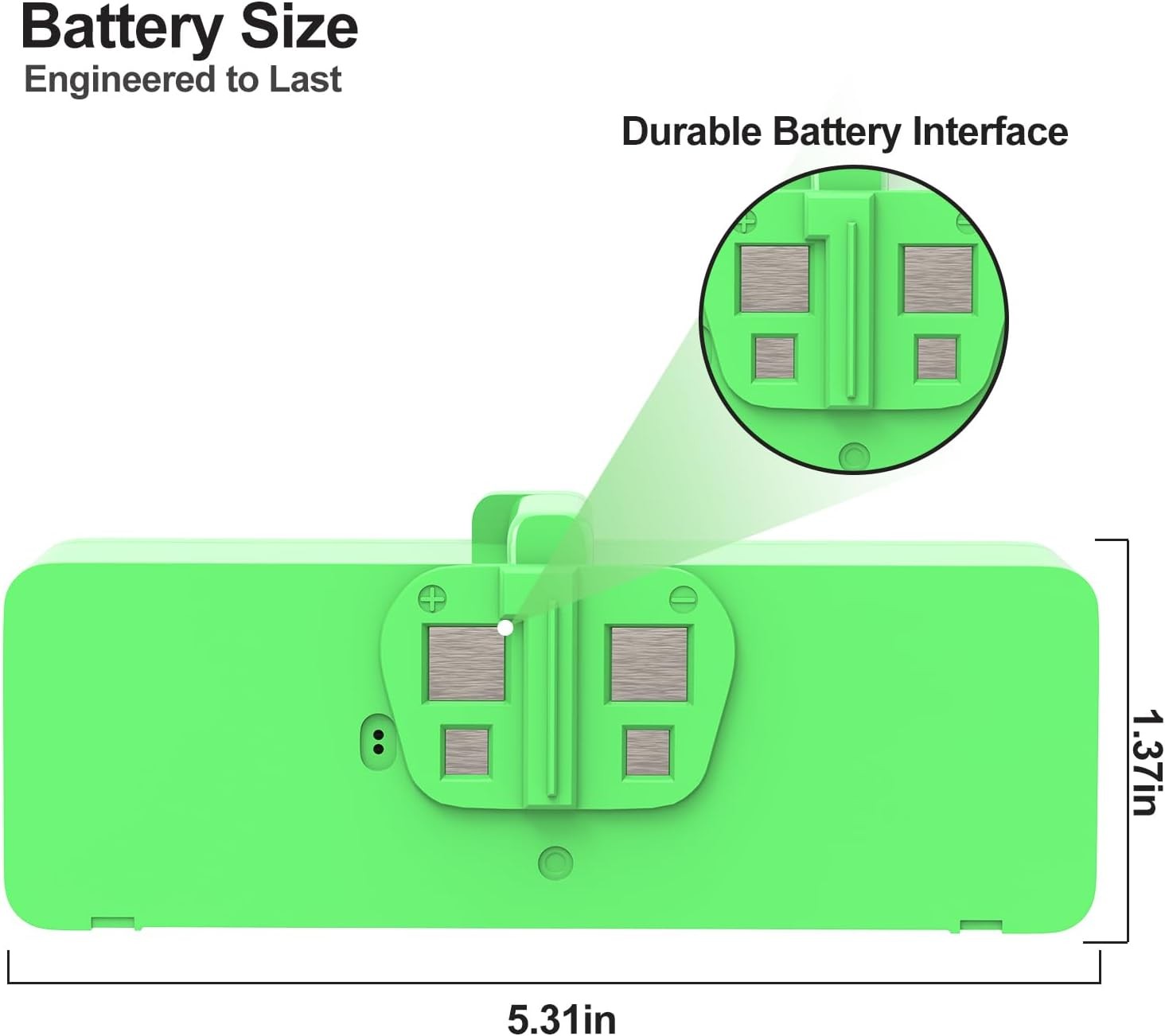 Upgraded 5200mAh 4376392 1800LI Replacement Battery for iRobot Roomba 500 600