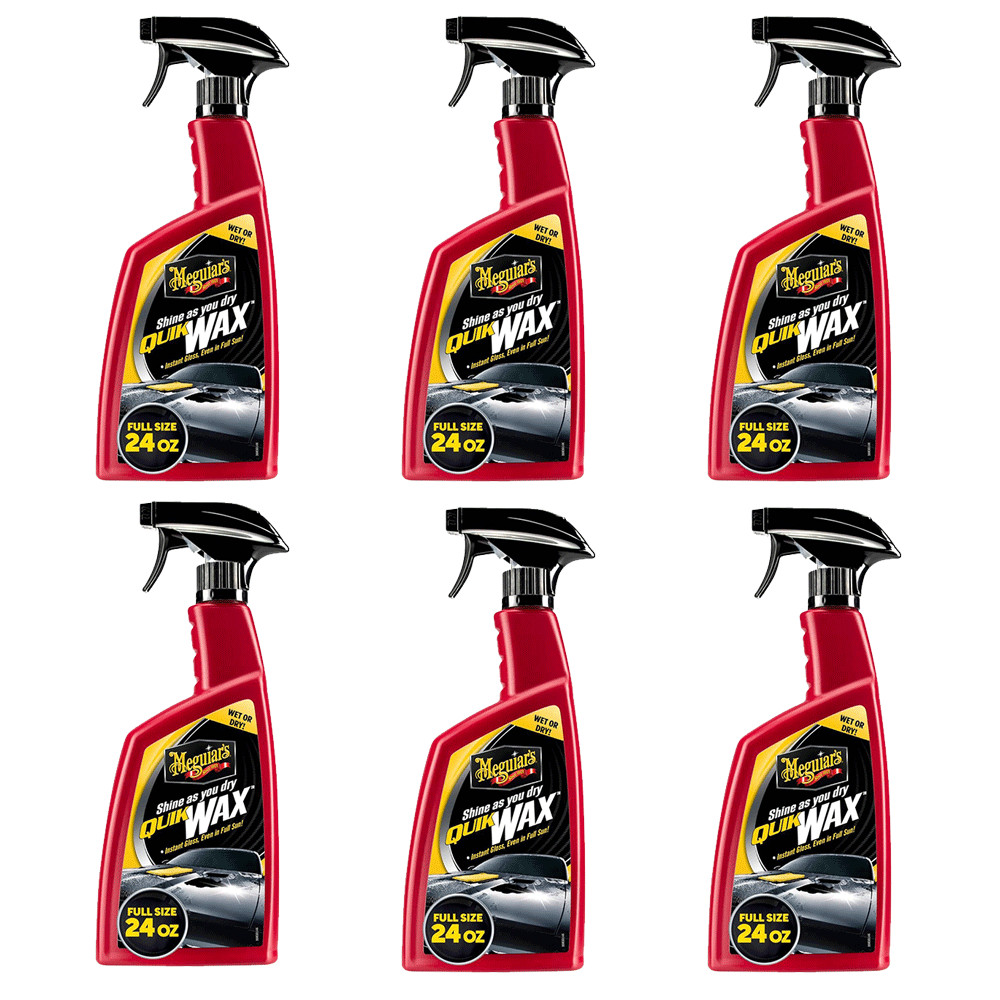 Meguiar’s Quik Wax, Easy-to-Use Spray Wax for Gloss, 24 oz. 6 Packs