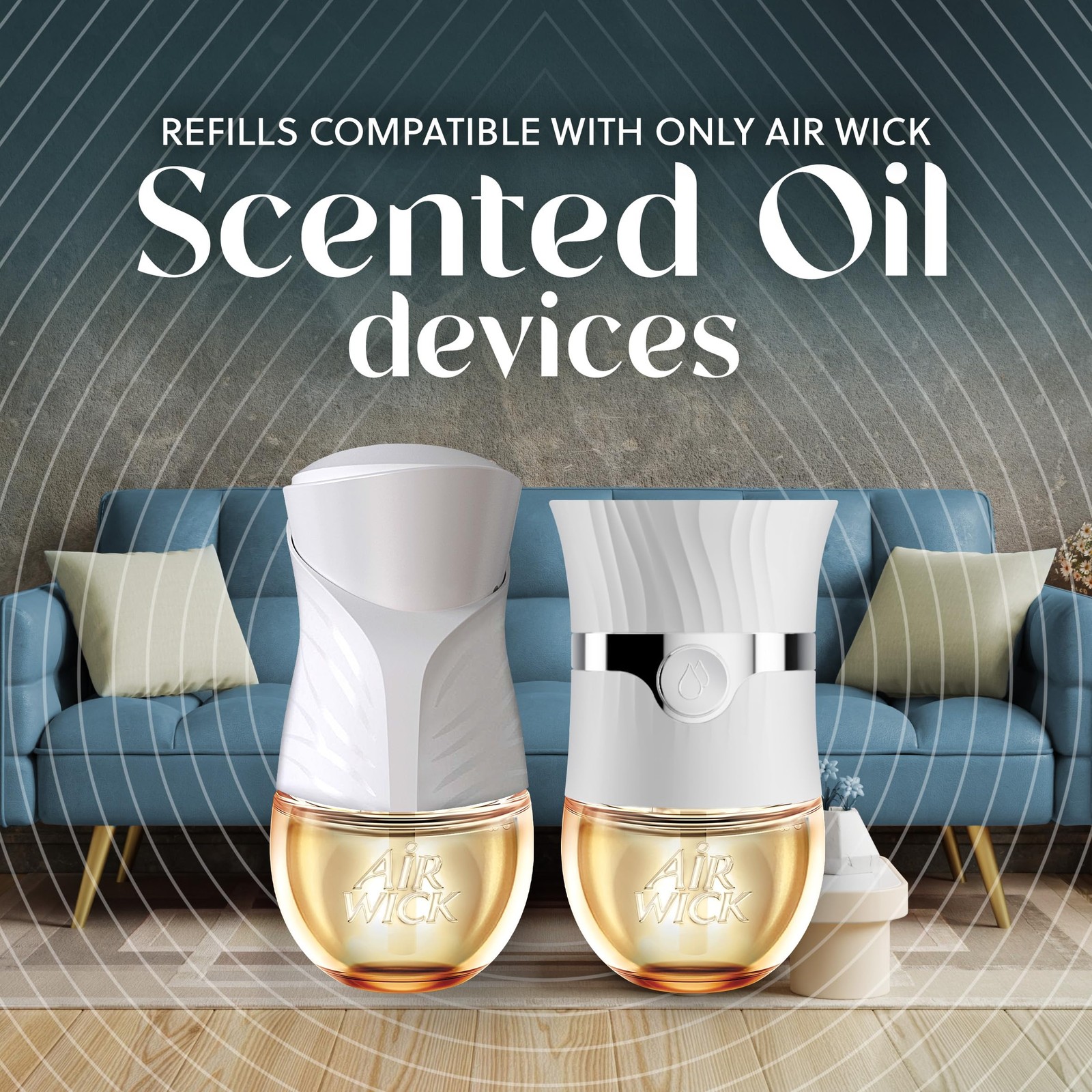 AIR WICK Scented Oil – Vibrant Refill Cotton & White Lotus 5 ct. Pack of 2