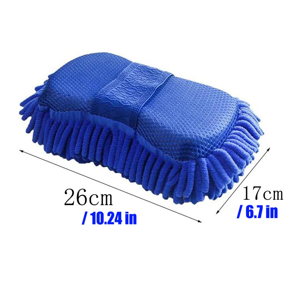 2× Microfiber Car Wash Sponge Non-Scratch Vehicle Washing Mitt Cleaning Tool USA