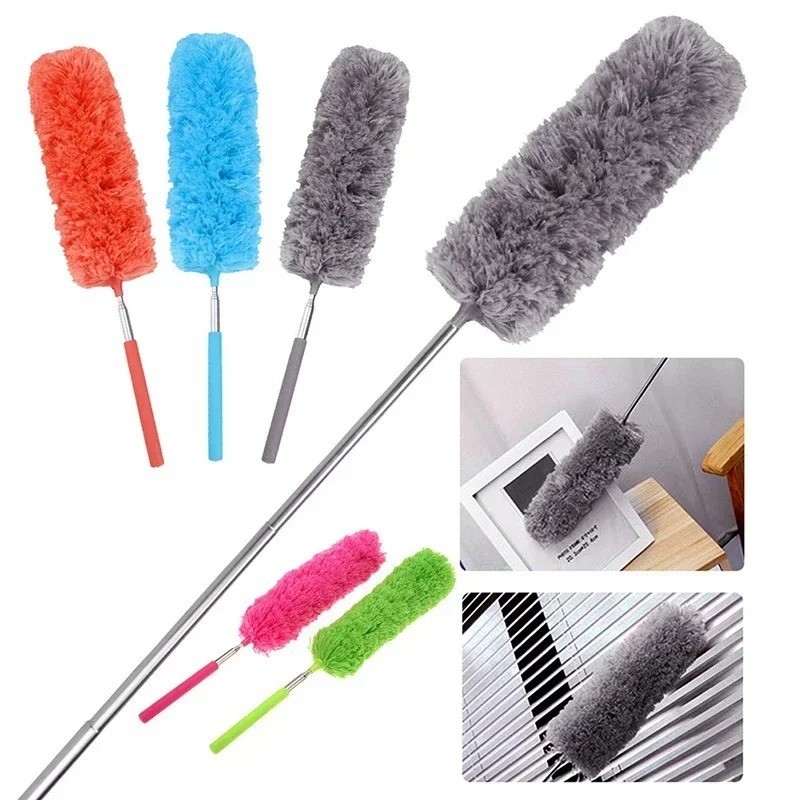 Microfiber Duster Soft Feather Dusting Brush Household Extendable Cleaning Tool