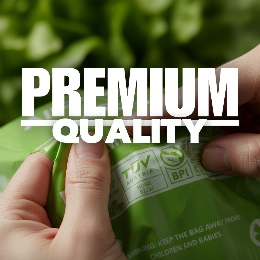 Compostable Trash Bags 13 Gallon / 49.2 Liter, 50 Count AllCompost
