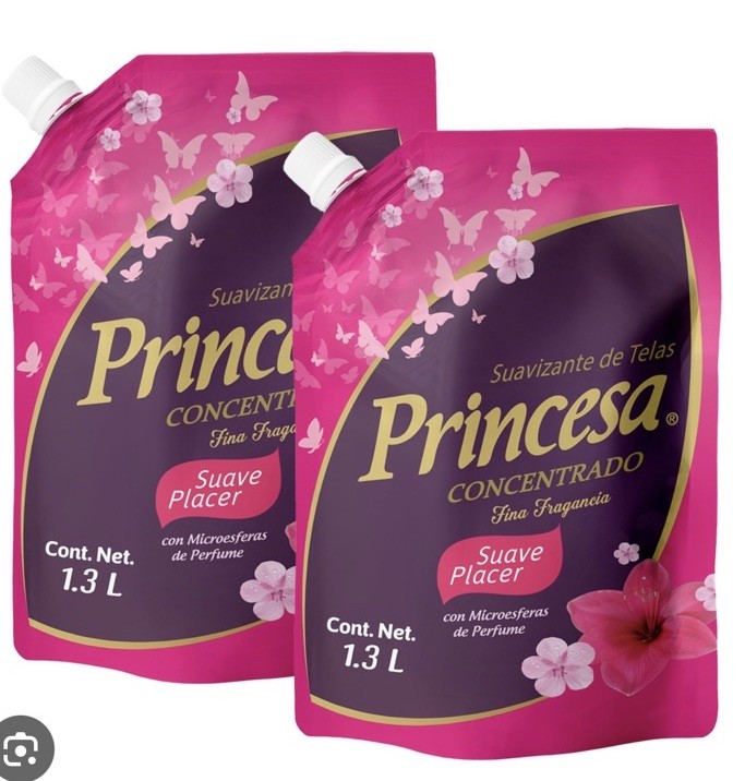 3 Pack PRINCESA SUAVIZANTE SUAVE PLACER LIQUIDÓ LAUNDRY SOFTENER 1.3L C/U