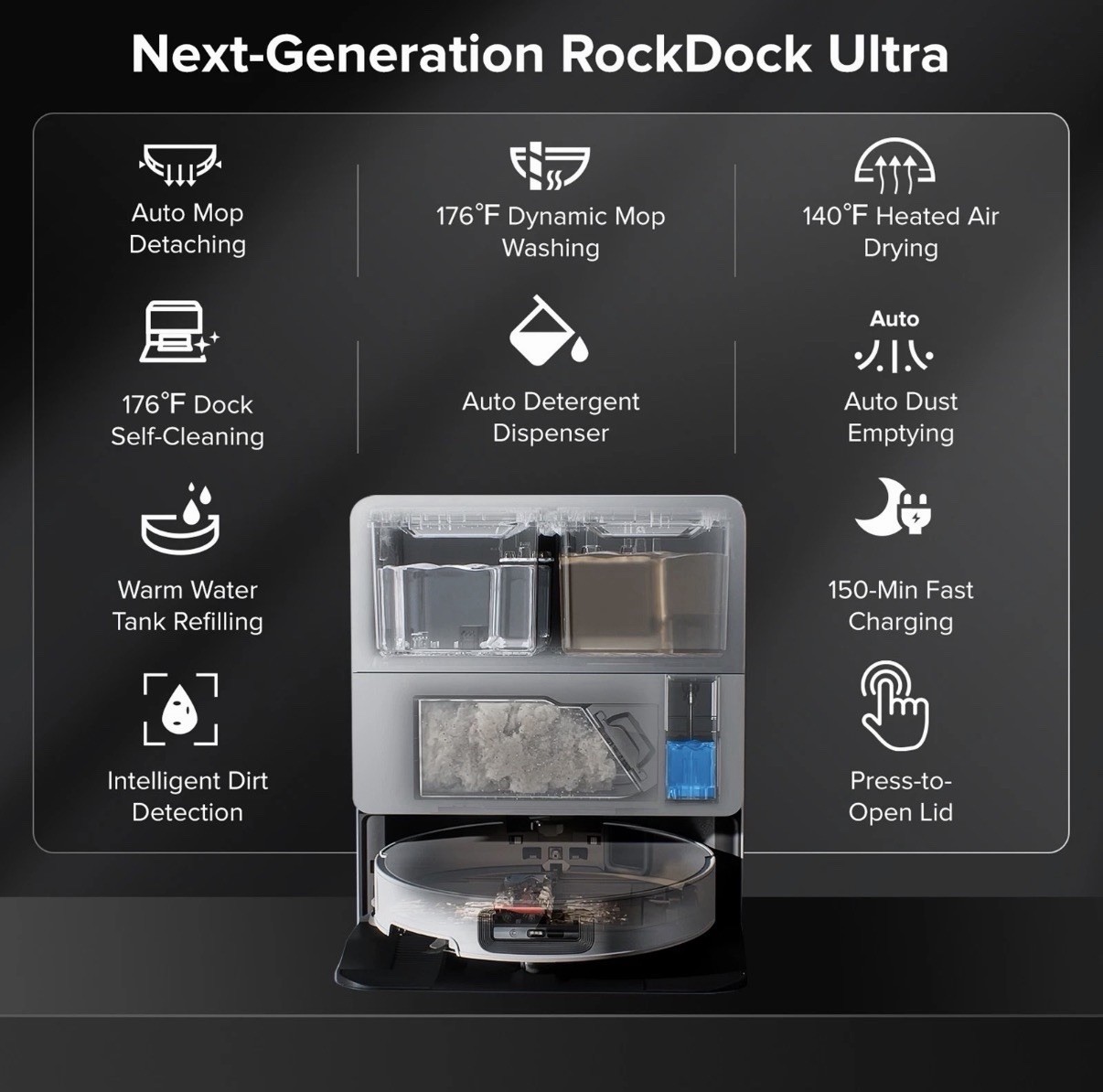 roborock Saros 10 Robot Vacuum and Mop, 22,000Pa Suction, AI Obstacle Avoidance,
