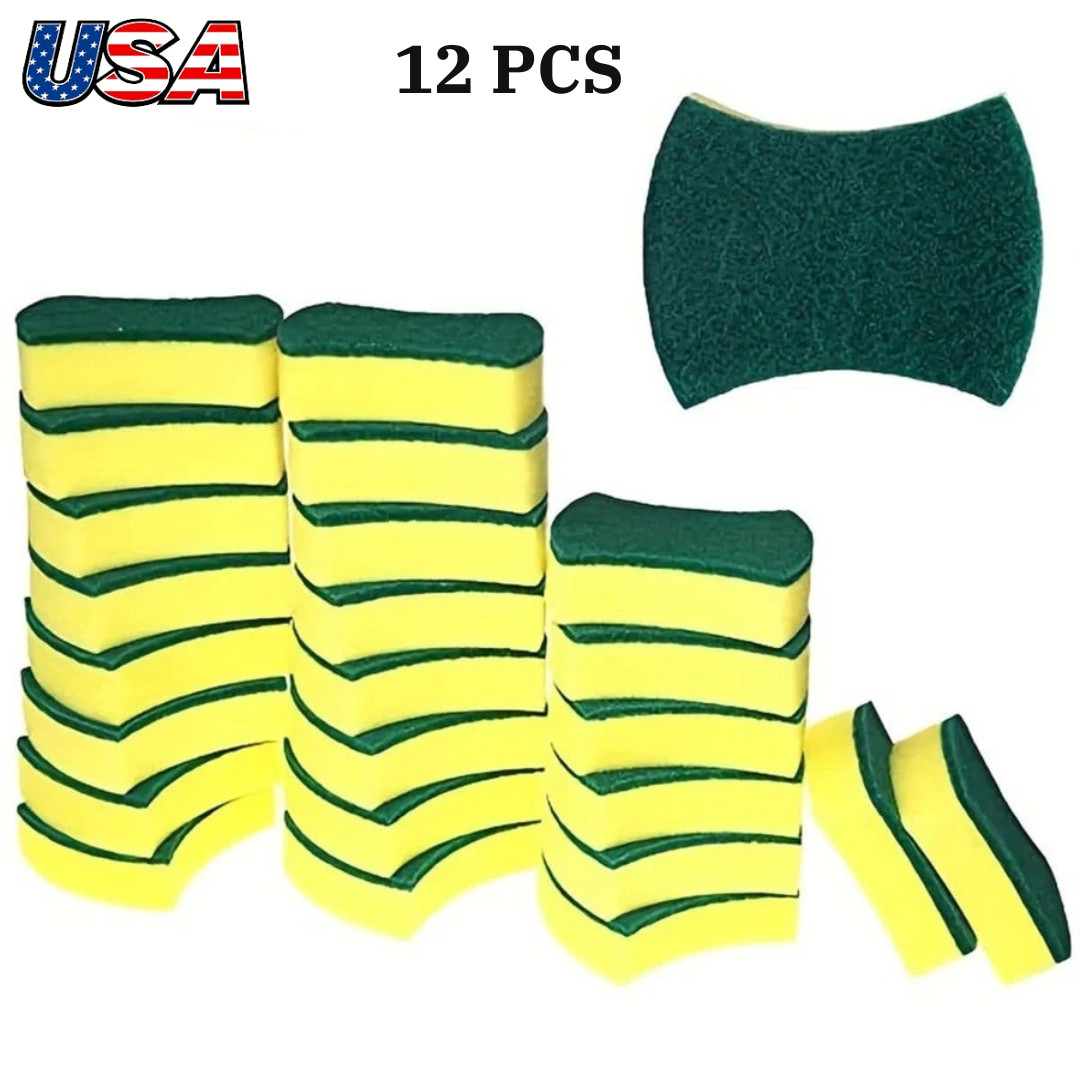 12pcs Cleaning Sponges Dish Scrubber Soft Heavy Duty Kitchen Sponges