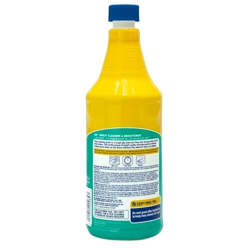 Grout Cleaner 32 Ounce Liquid Acidic Formula Tile Floor Stone Deep Stain