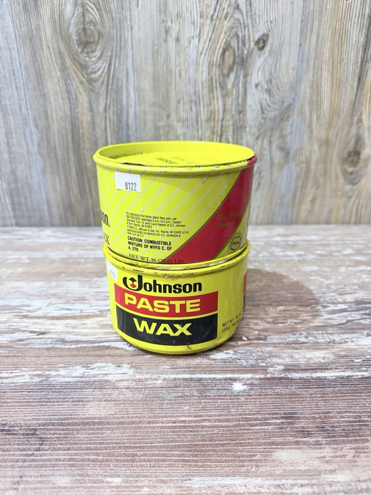 2 SC Johnson Paste Wax The Original Formula, 16 oz (1 lb) Discontinued 90% Full