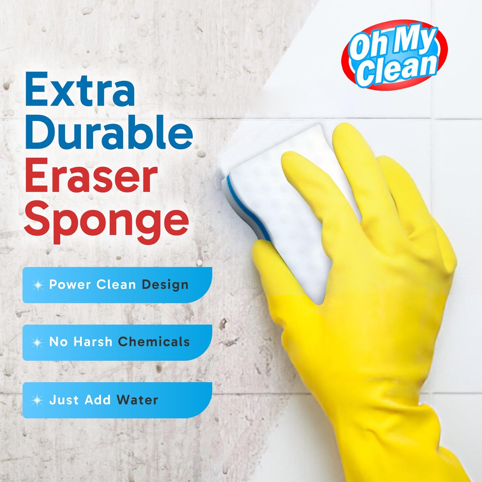 100 Pack Extra Thick Magic Eraser Sponges – Durable Cleaning Foam Pads for Home