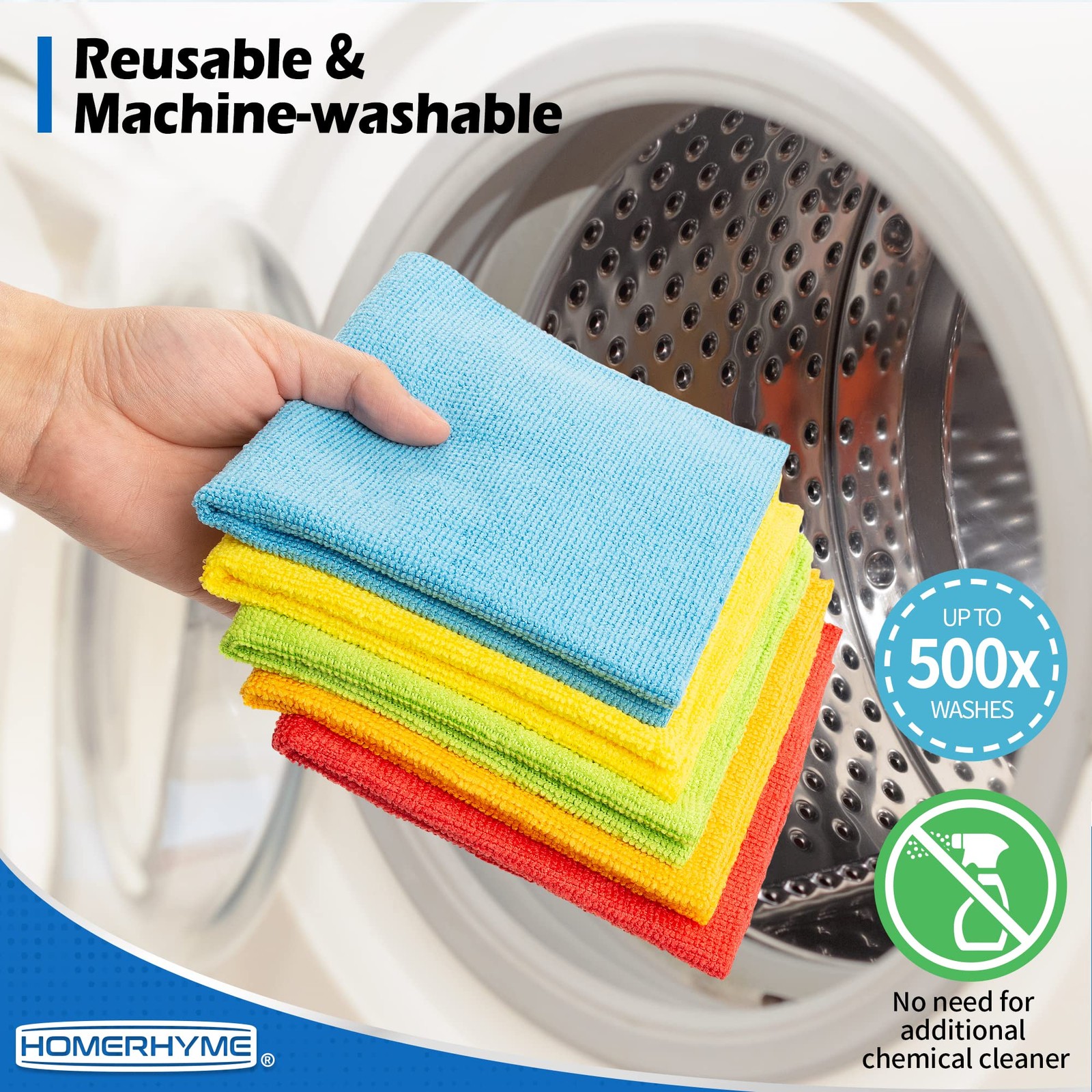 Microfiber Cleaning Cloth, 100 Pack Cleaning Rags Microfiber Towel Bulk Absor…