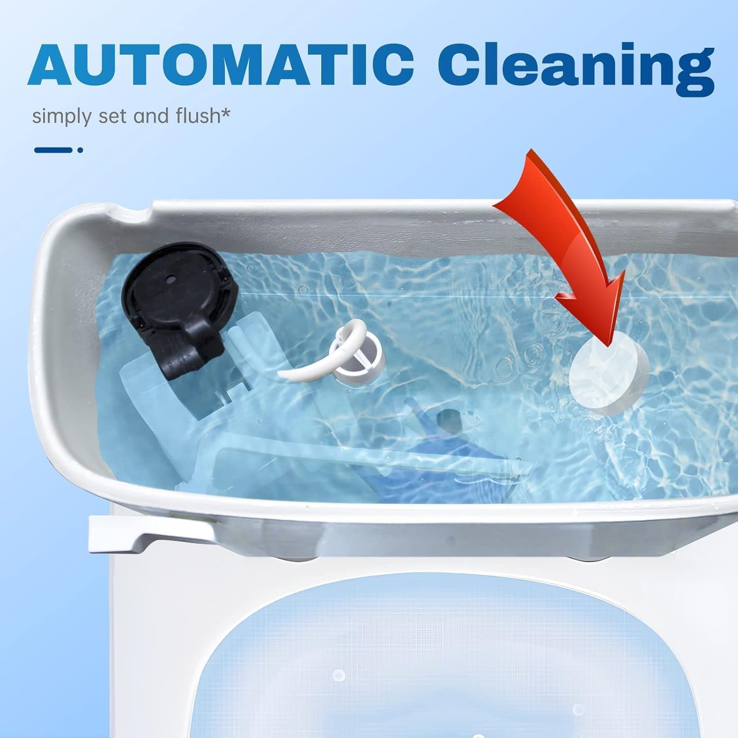 Vacplus Automatic Toilet Bowl Cleaner Tablets Toilet Tank Cleaner (Scent & Size)