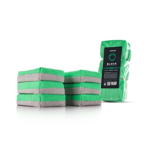– Block Coating Applicator – Premium Microfiber Suede Car Detailing Pads for