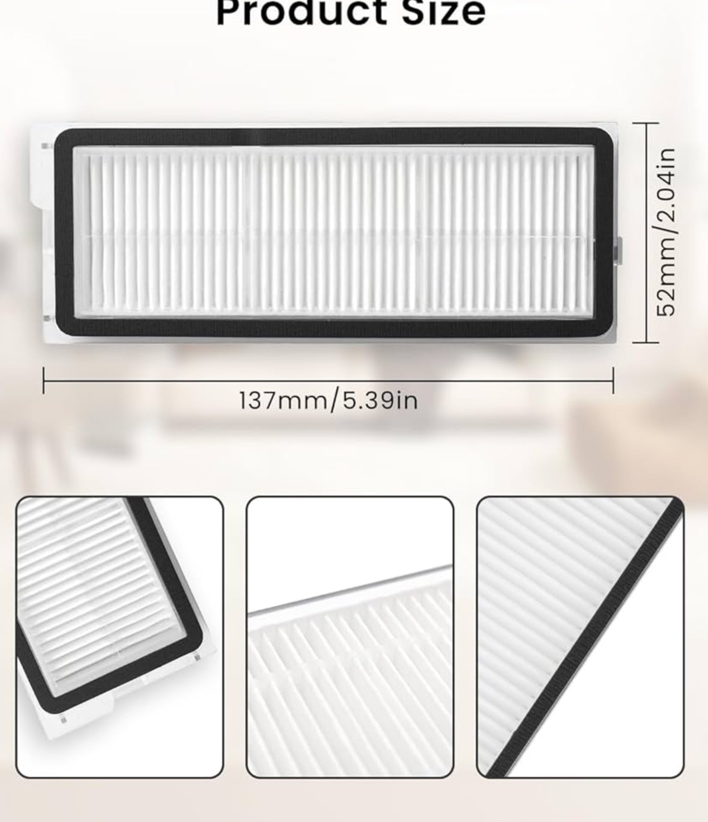 4Pack Washable Filter Replacement Parts For Roborock Qrevo MaxV,Qrevo S,Qrevo Pl